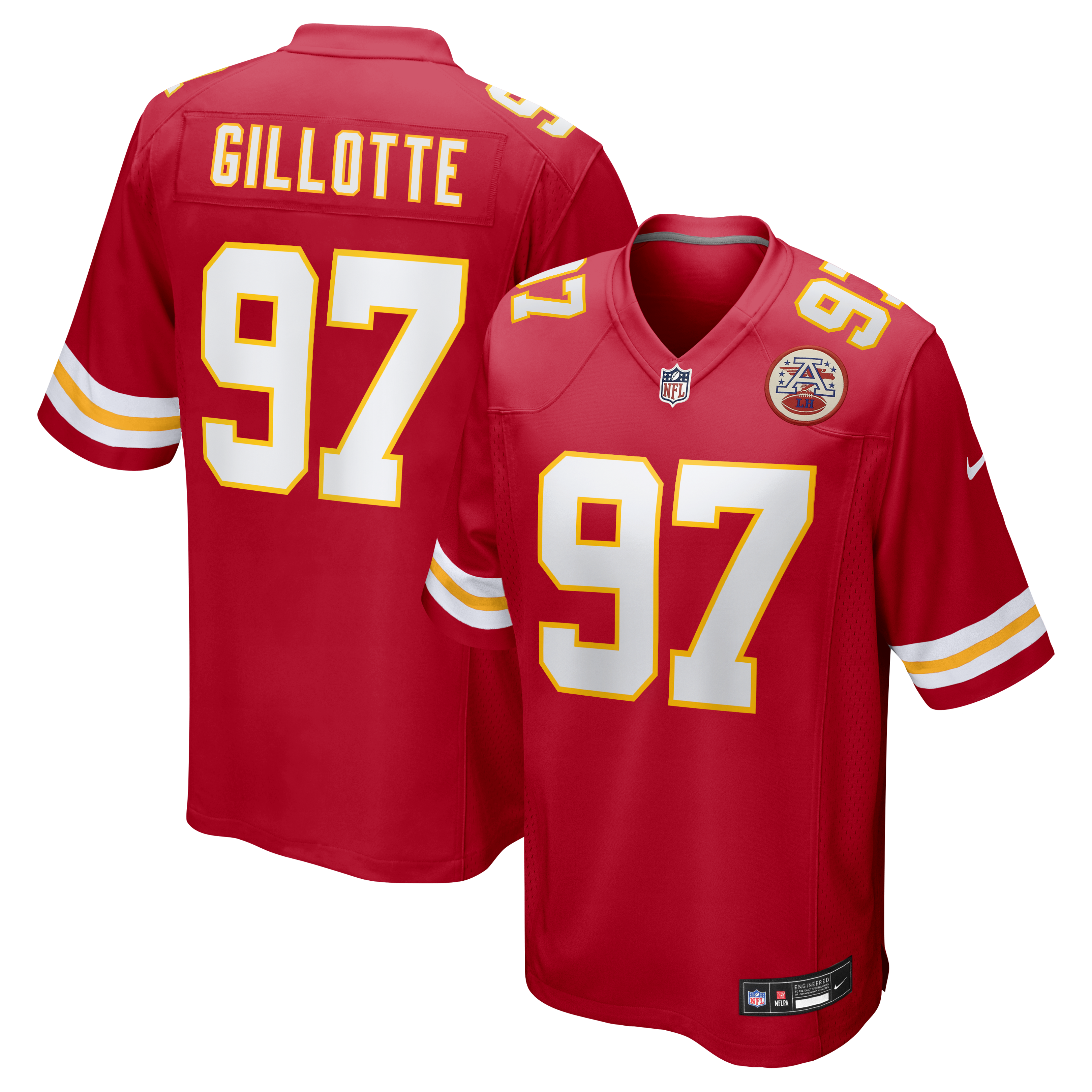 Ashton Gillotte Kansas City Chiefs Team Game Jersey - Red | Stitched Football Jersey TJS0989