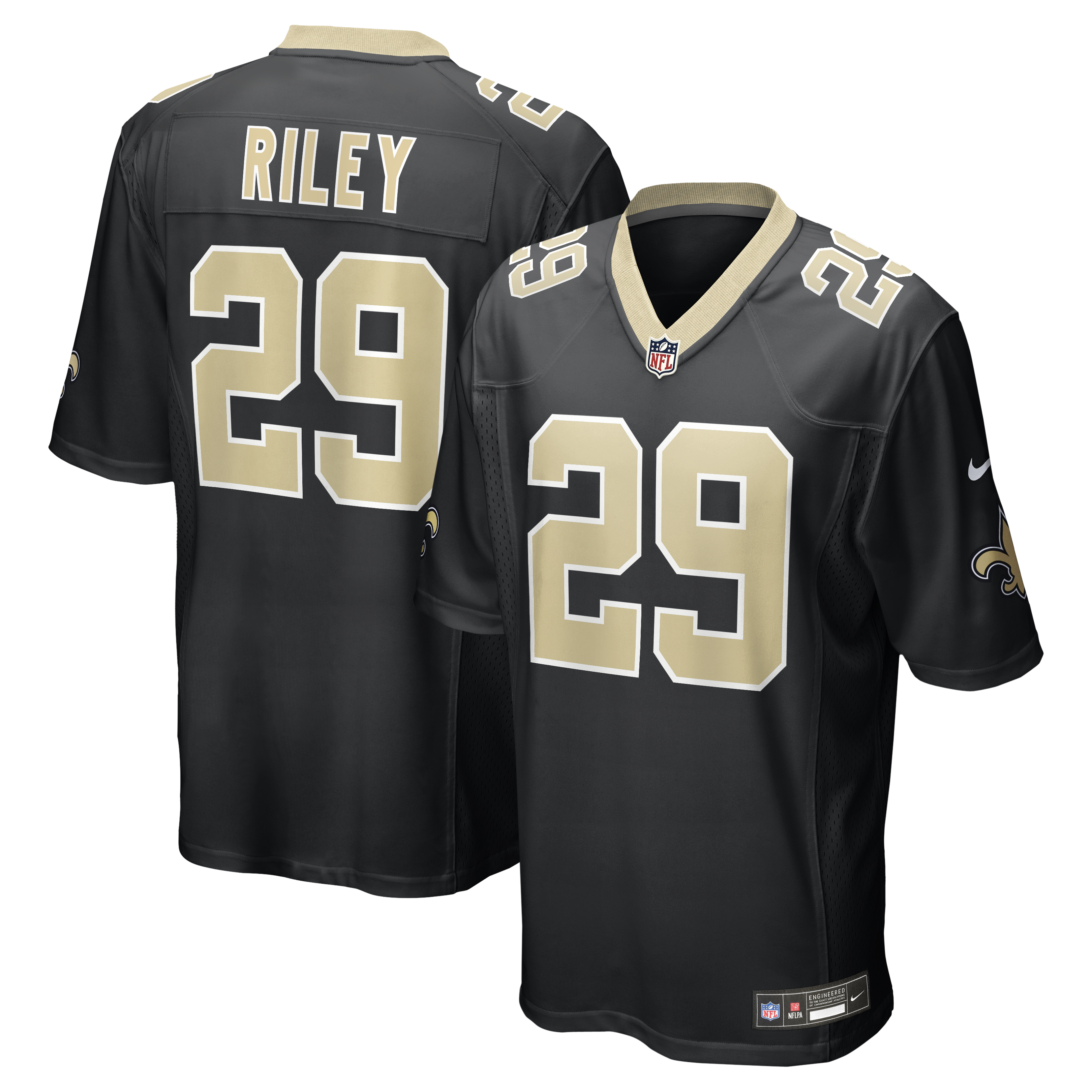 Quincy Riley New Orleans Saints Team Game Jersey - Black | Stitched Football Jersey TJS0914