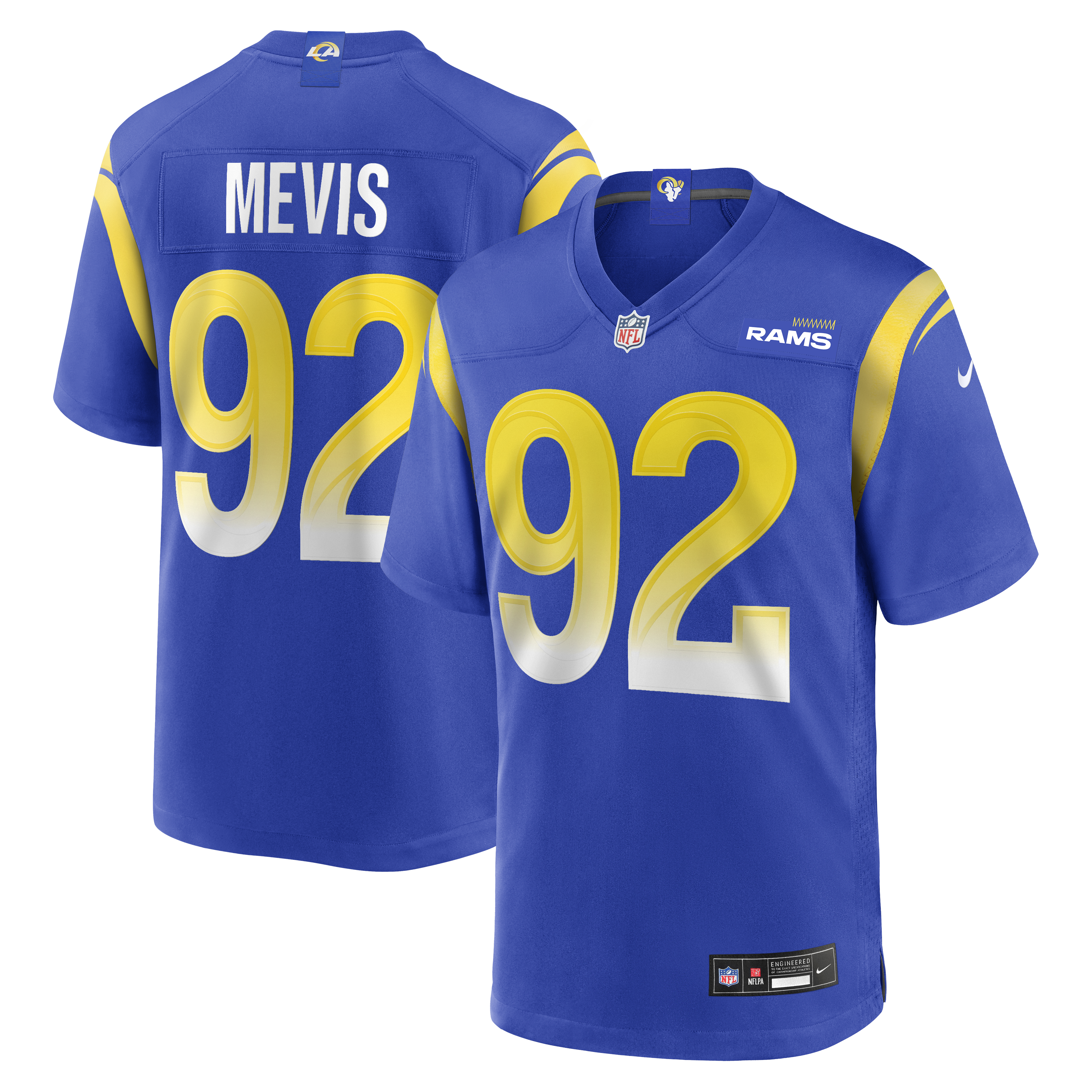 Harrison Mevis Los Angeles Rams Team Game Jersey - Royal | Stitched Football Jersey TJS0906