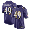 Jay Higgins IV Baltimore Ravens Team Game Jersey - Purple | Stitched Football Jersey TJS1041