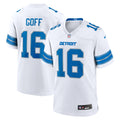 Jared Goff Detroit Lions Game Jersey - White | Stitched Football Jersey TJS0912