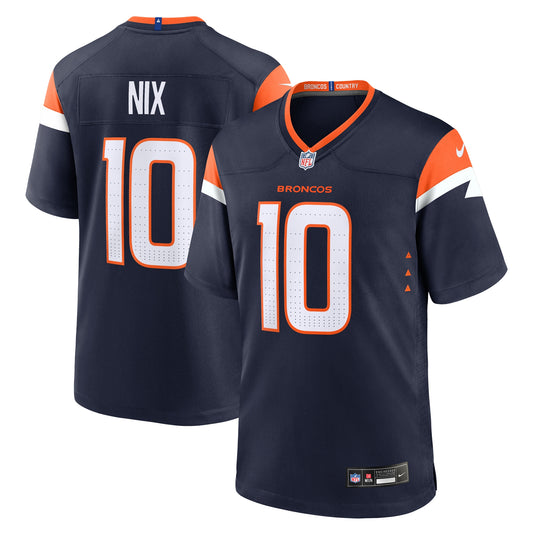 Bo Nix Denver Broncos Alternate Game Jersey - Navy | Stitched Football Jersey TJS1008