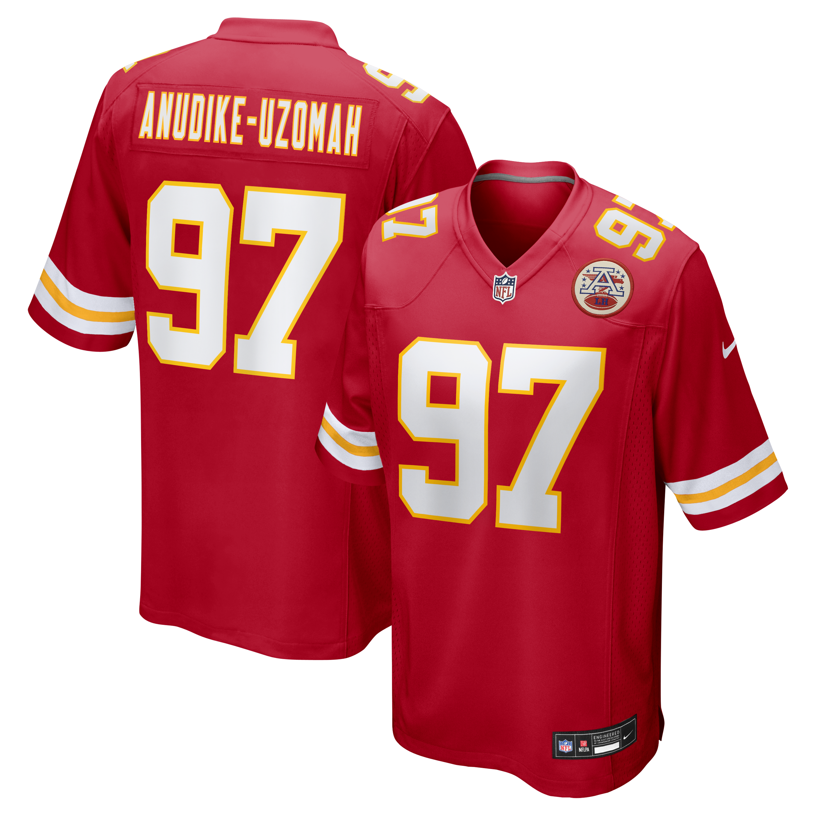 Felix Anudike-Uzomah Kansas City Chiefs Game Jersey - Red | Stitched Football Jersey TJS0925