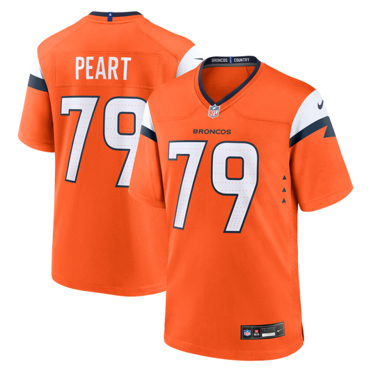 Matt Peart Denver Broncos Team Game Jersey - Orange | Stitched Football Jersey TJS0991