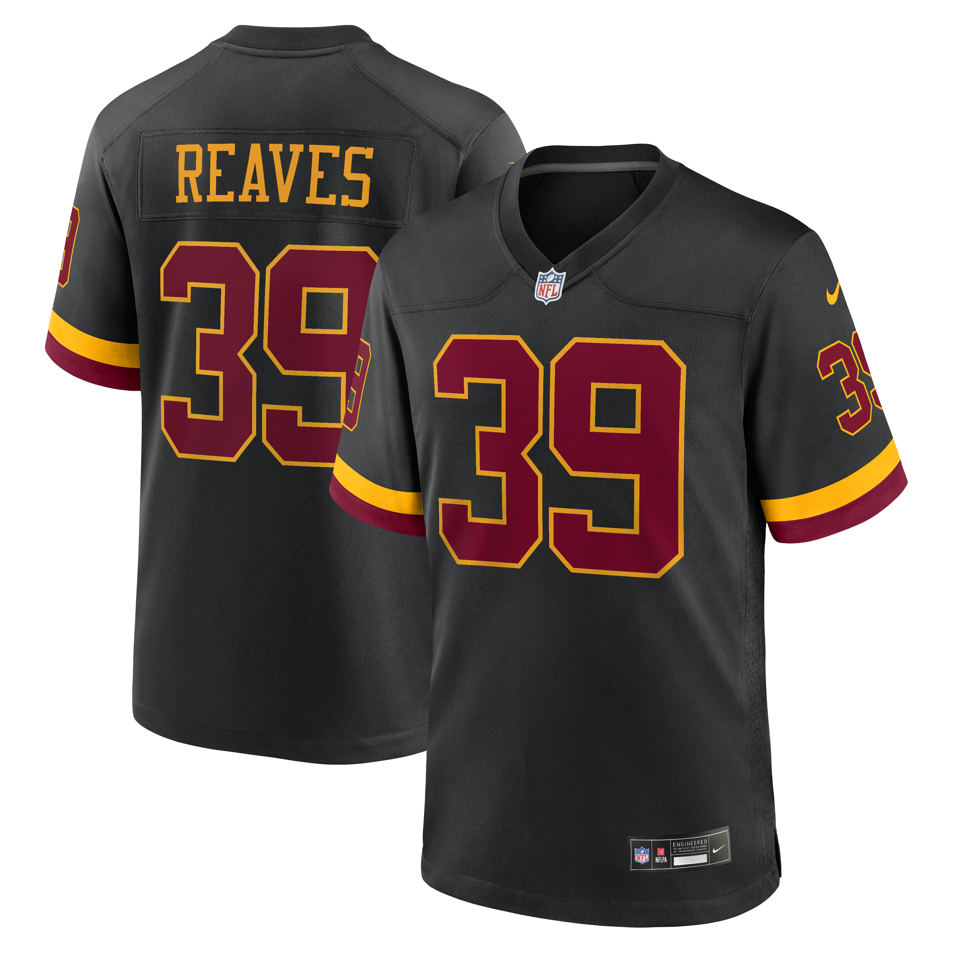 Jeremy Reaves Washington Commanders Hail Raiser Alternate Game Jersey - Black | Stitched Football Jersey TJS1074