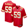 Cooper McDonald Kansas City Chiefs Team Game Jersey - Red | Stitched Football Jersey TJS1006