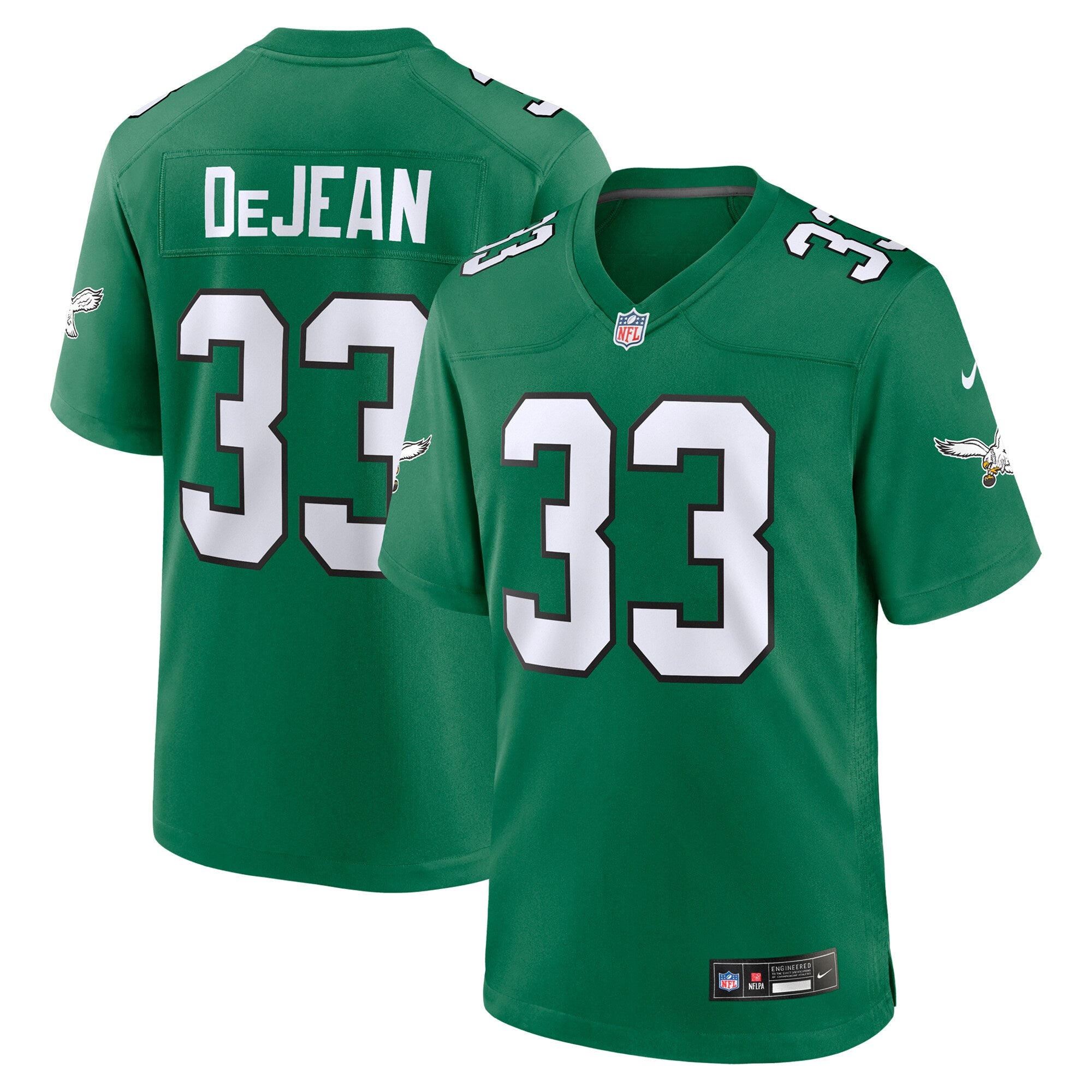 Cooper DeJean Philadelphia Eagles Alternate Game Jersey - Kelly Green | Stitched Football Jersey TJS0960
