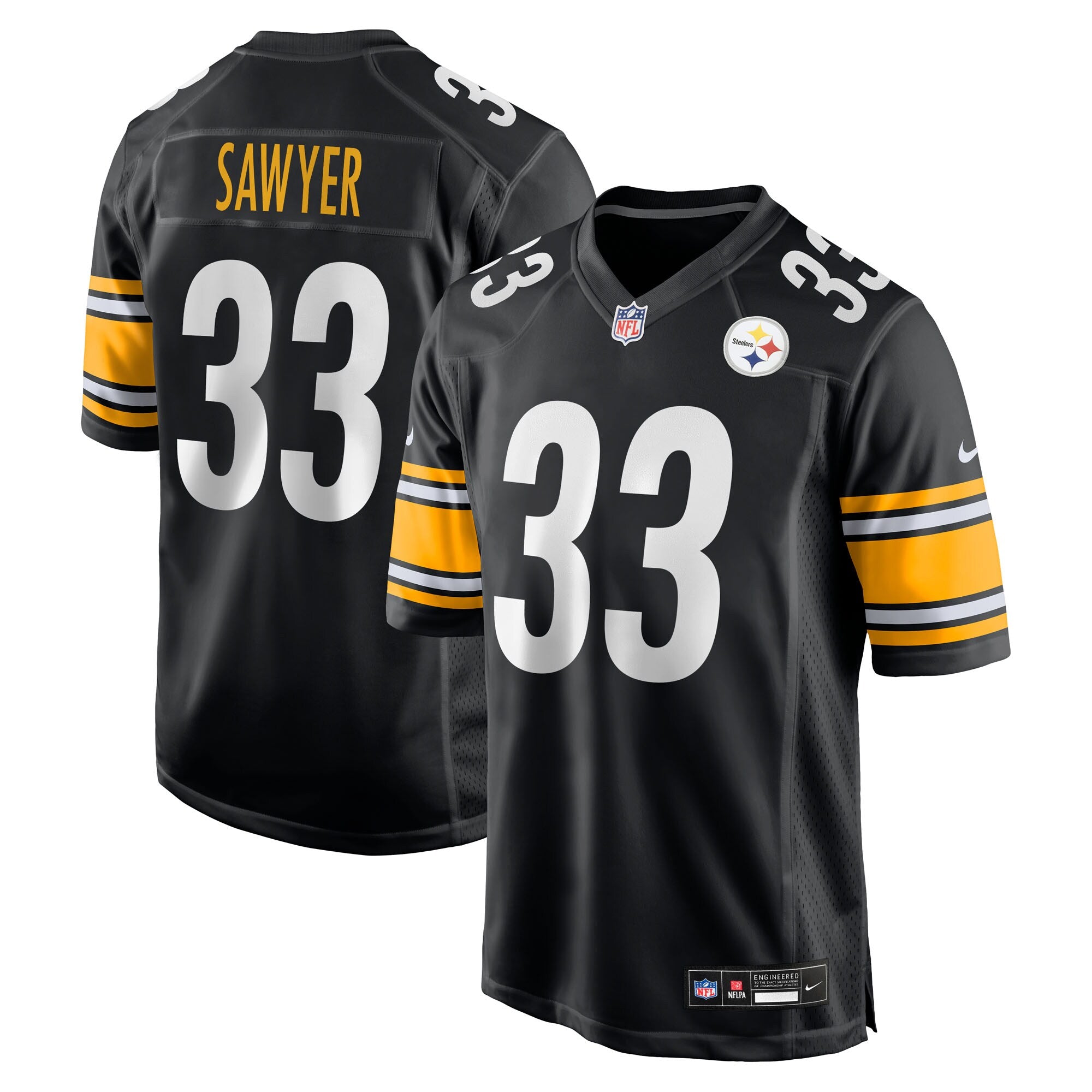 Jack Sawyer Pittsburgh Steelers Team Game Jersey - Black | Stitched Football Jersey TJS1029