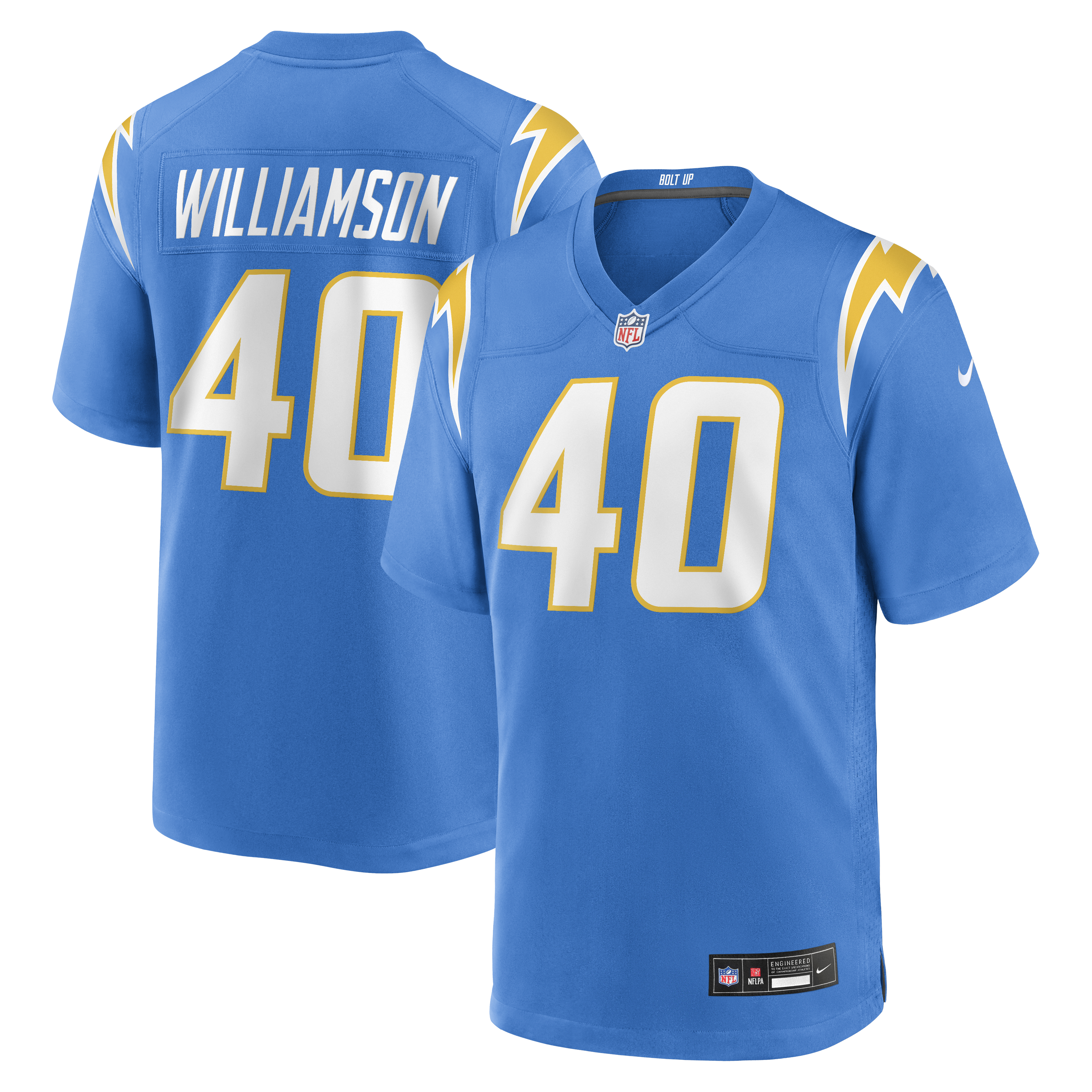 Kendall Williamson Los Angeles Chargers Team Game Jersey - Powder Blue | Stitched Football Jersey TJS0913