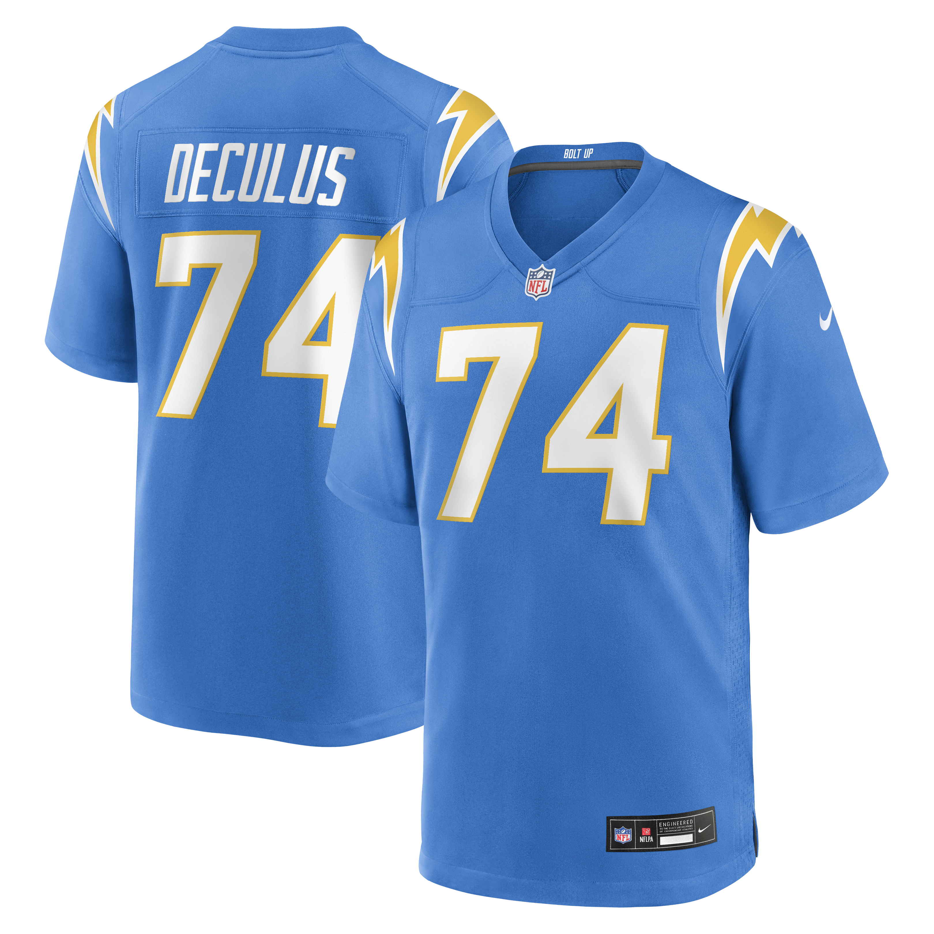 Austin Deculus Los Angeles Chargers Team Game Jersey - Powder Blue | Stitched Football Jersey TJS1011
