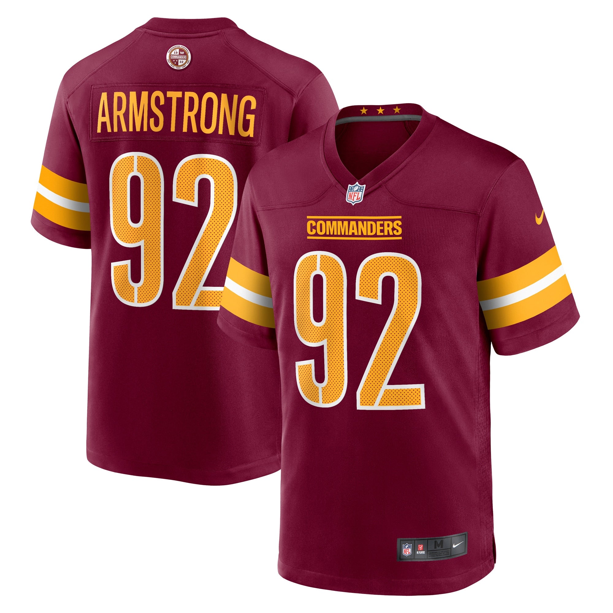 Dorance Armstrong Washington Commanders Game Jersey - Burgundy | Stitched Football Jersey TJS0954