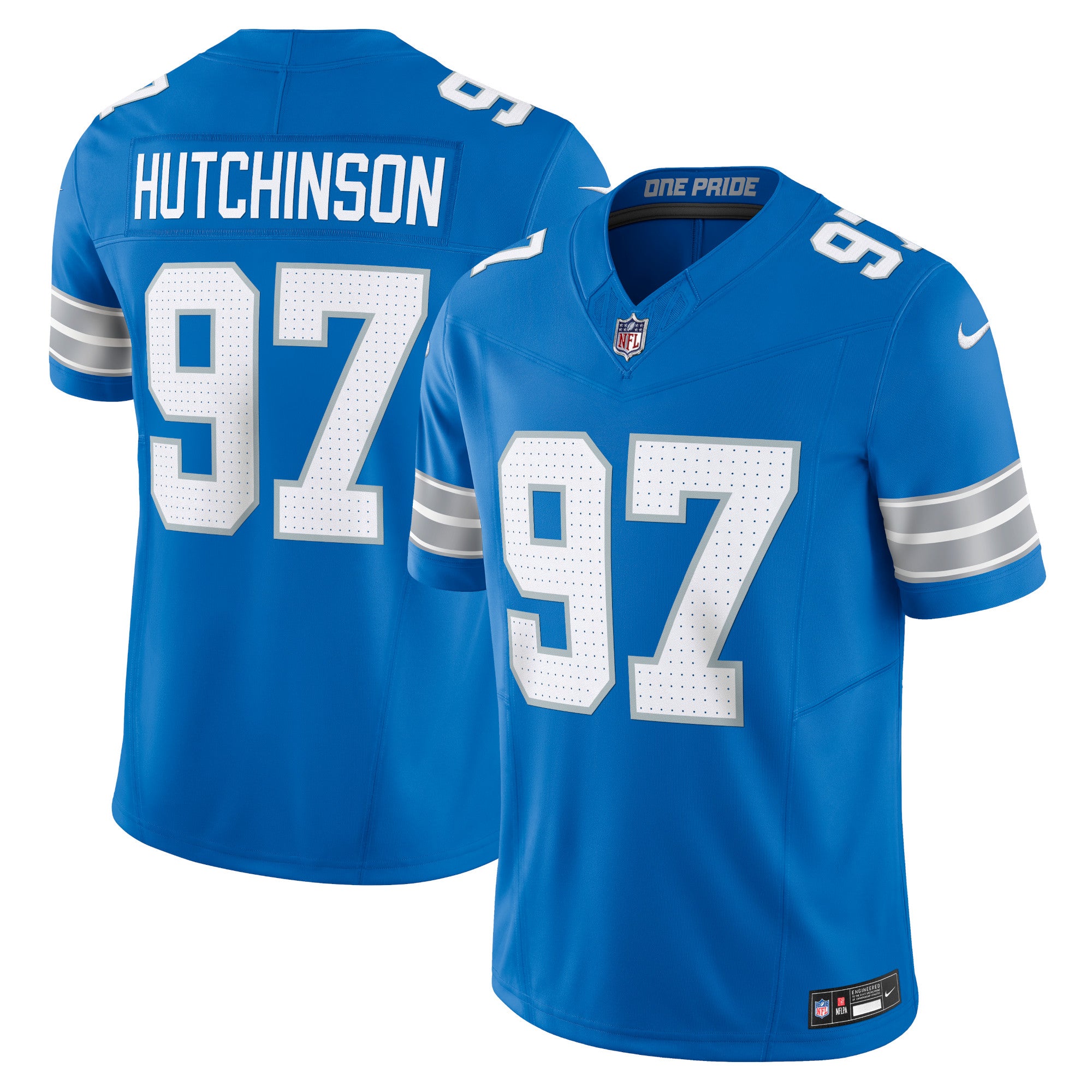 Aidan Hutchinson Detroit Lions Team Vapor F.U.S.E. Limited Jersey - Blue | Stitched Football Jersey TJS1095