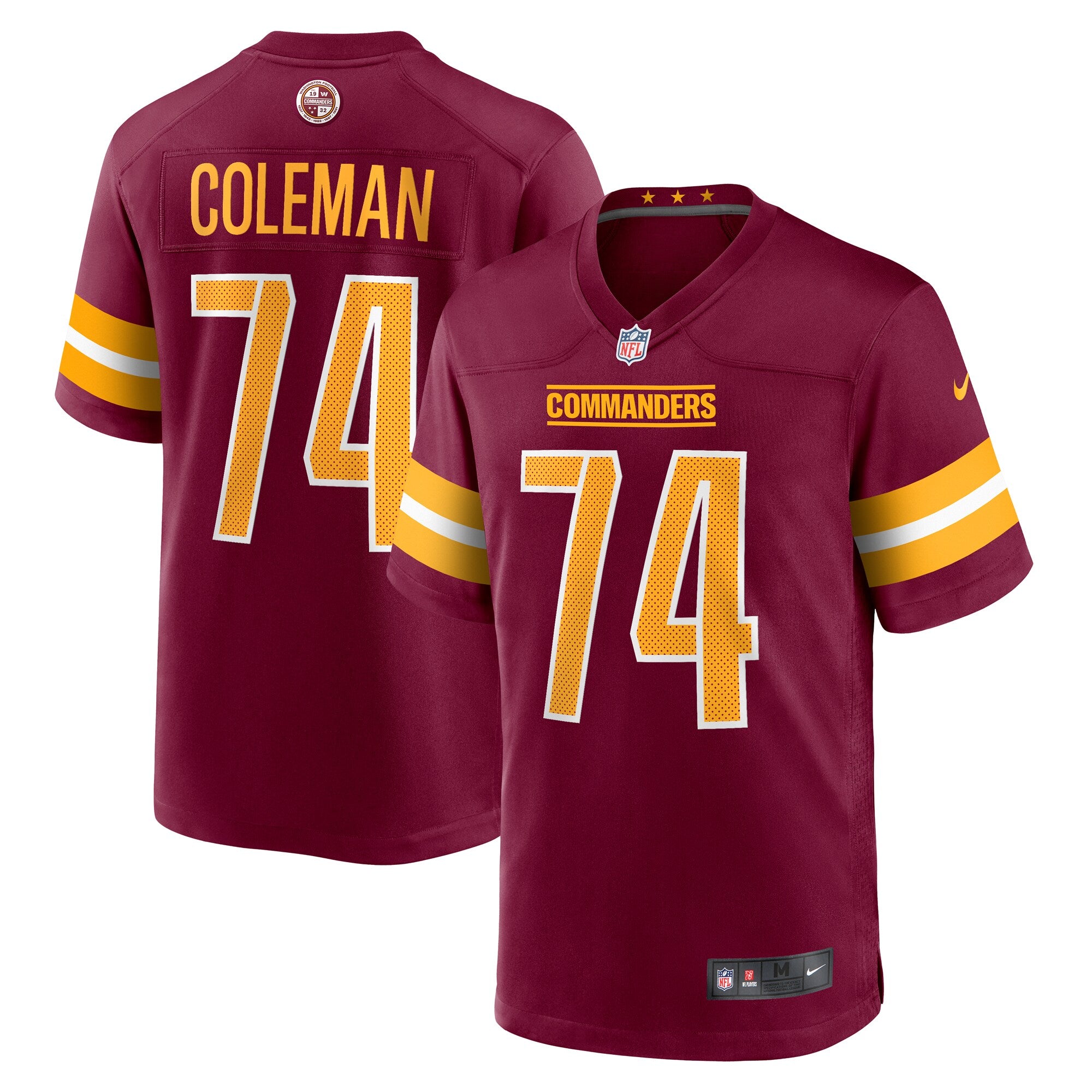 Brandon Coleman Washington Commanders Game Jersey - Burgundy | Stitched Football Jersey TJS0945