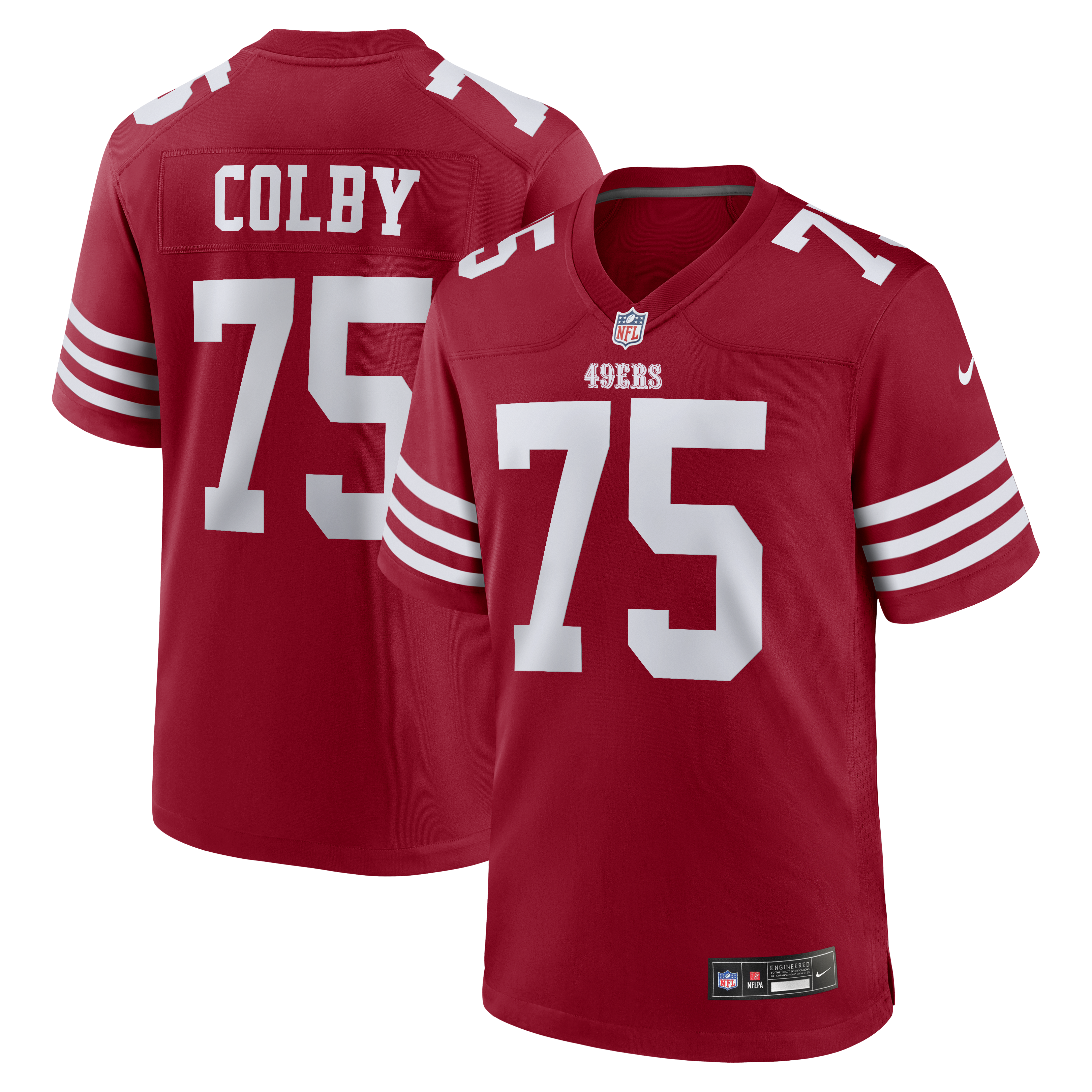 Connor Colby San Francisco 49ers Team Game Jersey - Scarlet | Stitched Football Jersey TJS0900