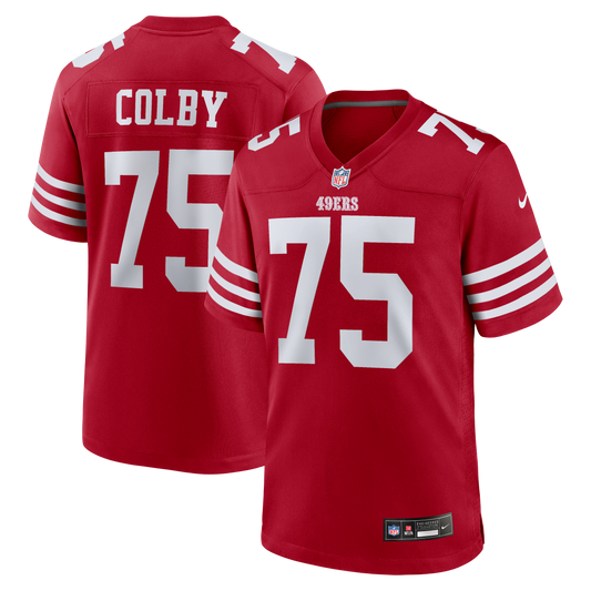 Connor Colby San Francisco 49ers Team Game Jersey - Scarlet | Stitched Football Jersey TJS0900