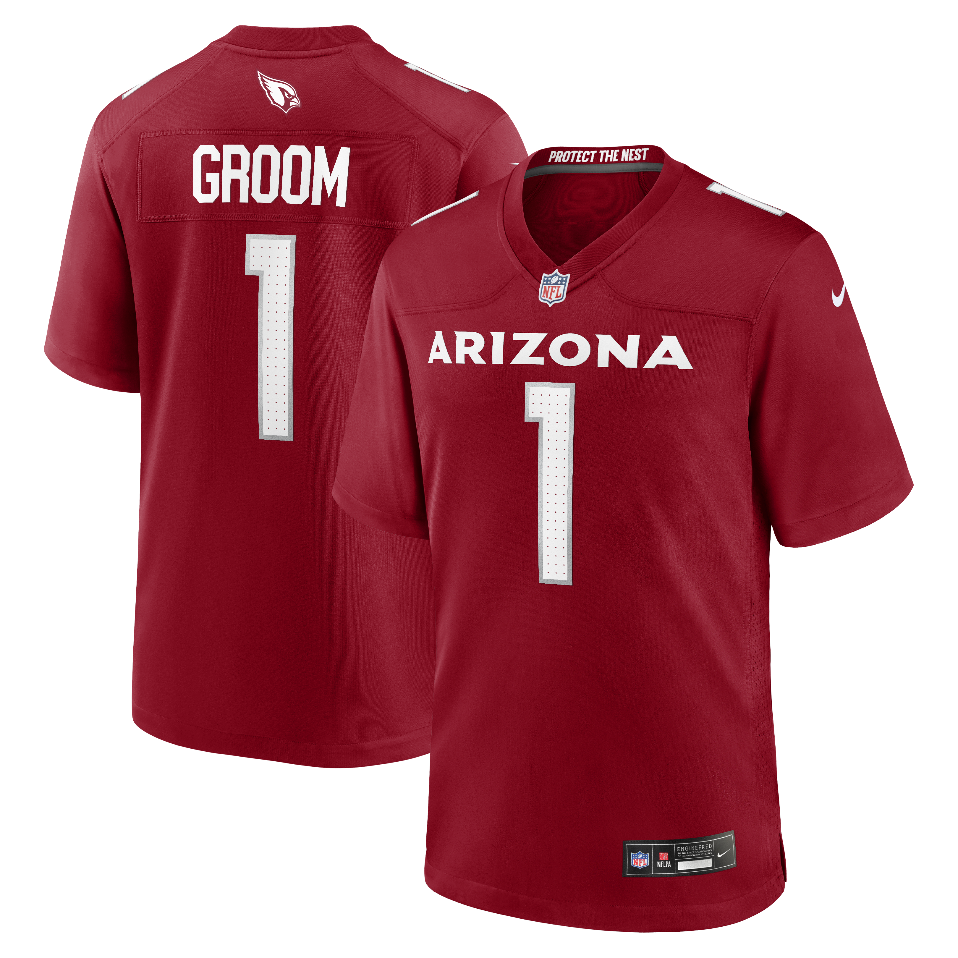 Number 1 Groom Arizona Cardinals Game Jersey - Cardinal | Stitched Football Jersey TJS1003