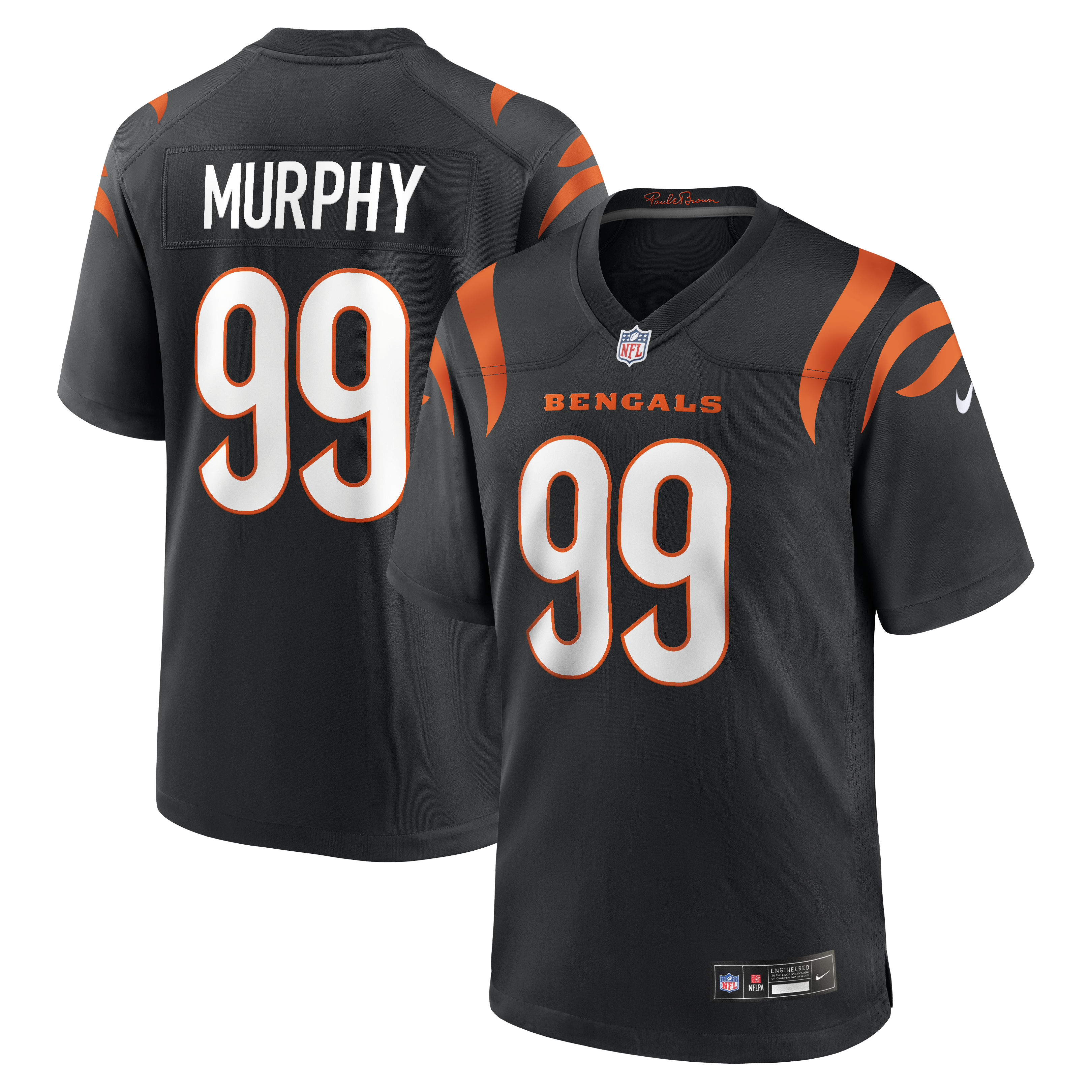 Myles Murphy Cincinnati Bengals Game Jersey - Black | Stitched Football Jersey TJS1023