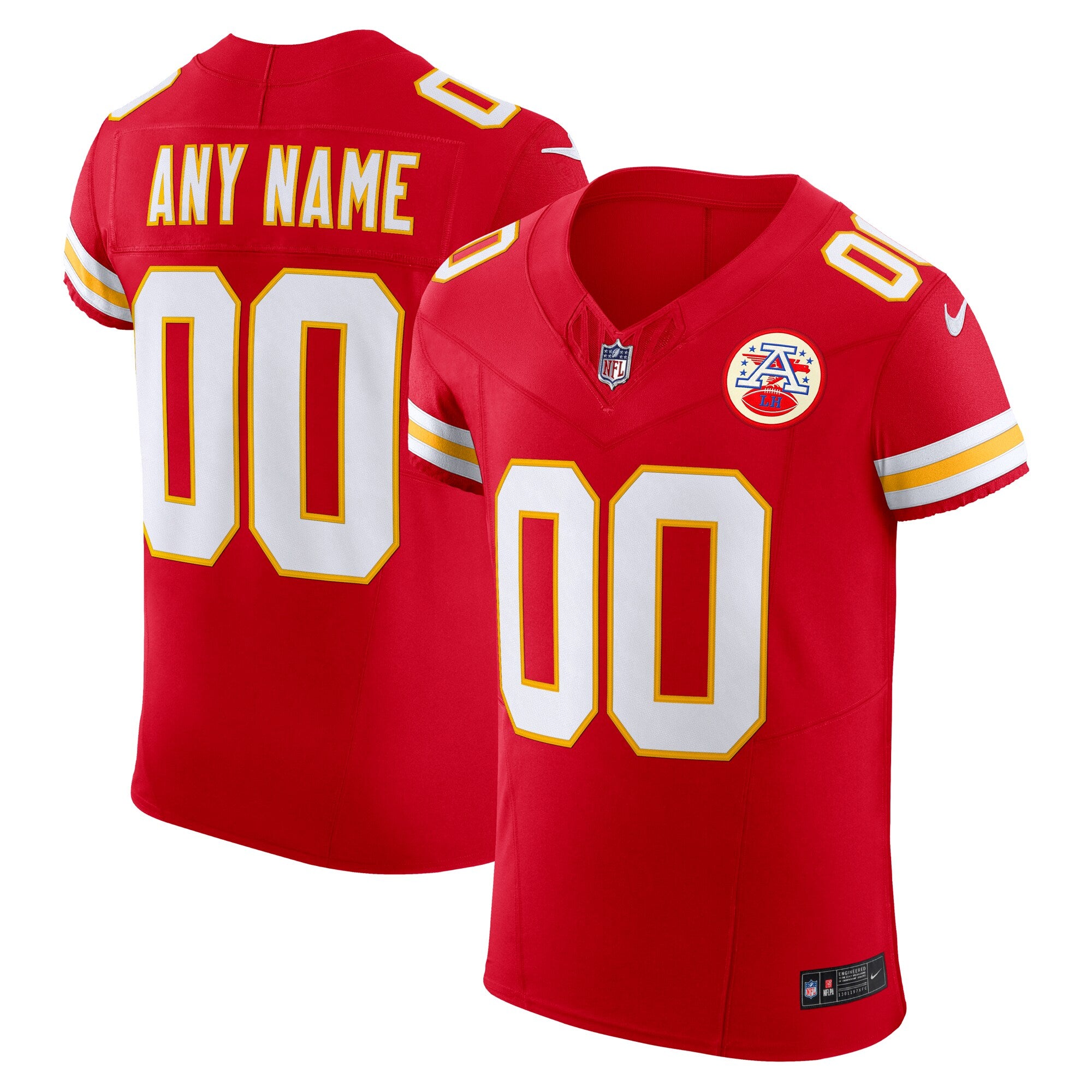 Kansas City Chiefs Vapor F.U.S.E. Elite Custom Jersey - Red | Stitched Football Jersey TJS0958