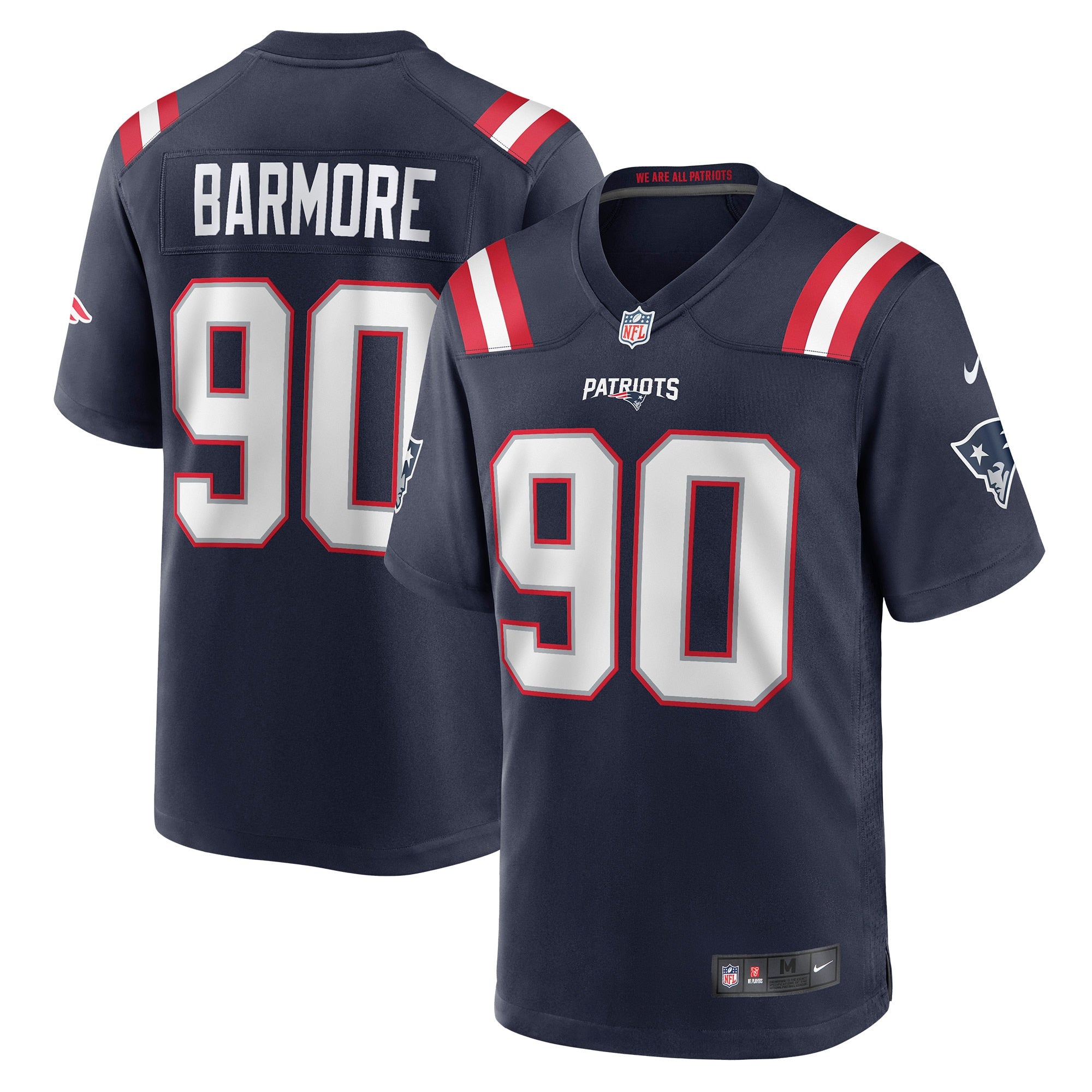 Christian Barmore New England Patriots Player Game Jersey - Navy | Stitched Football Jersey TJS0992