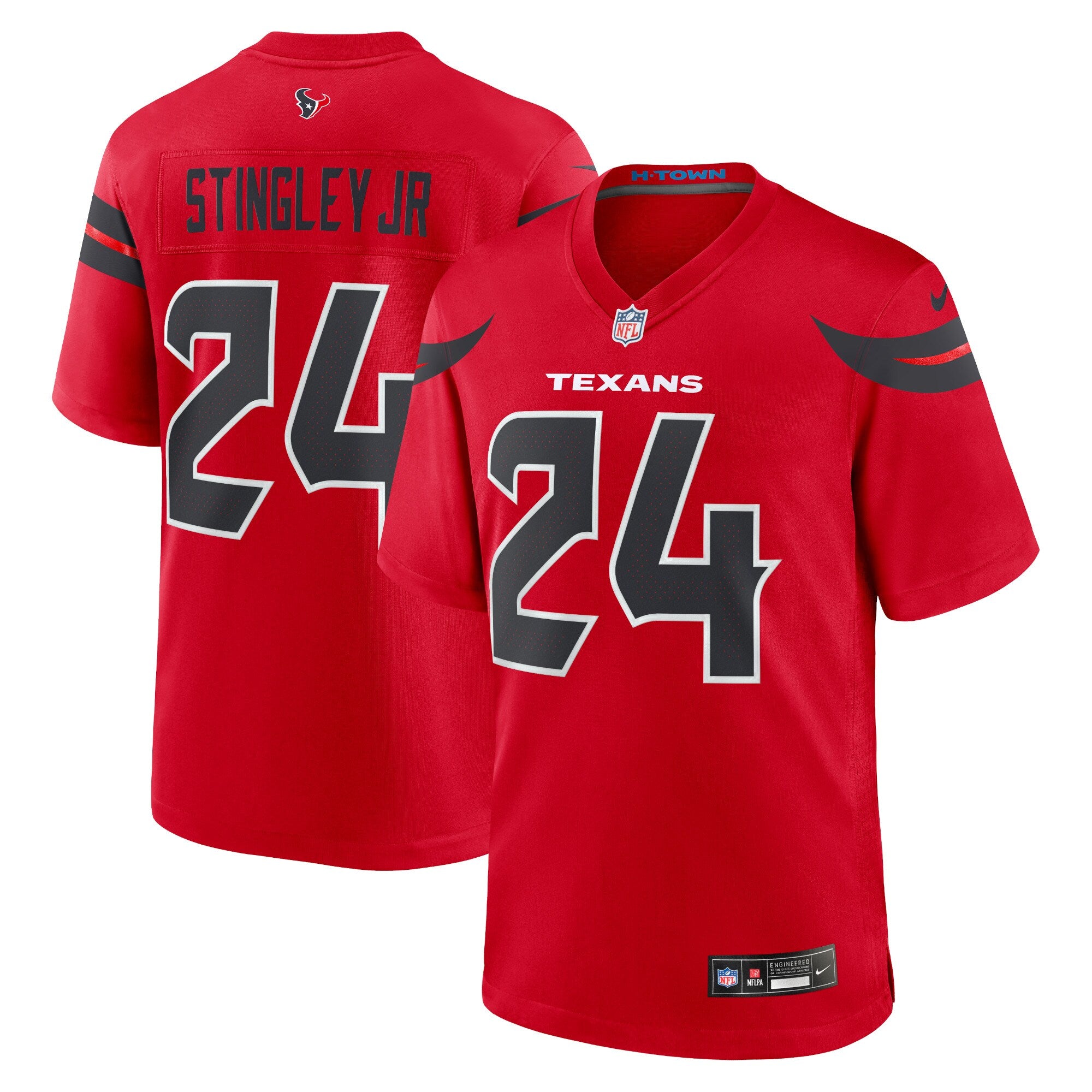 Derek Stingley Jr. Houston Texans Alternate Game Jersey - Red | Stitched Football Jersey TJS1045