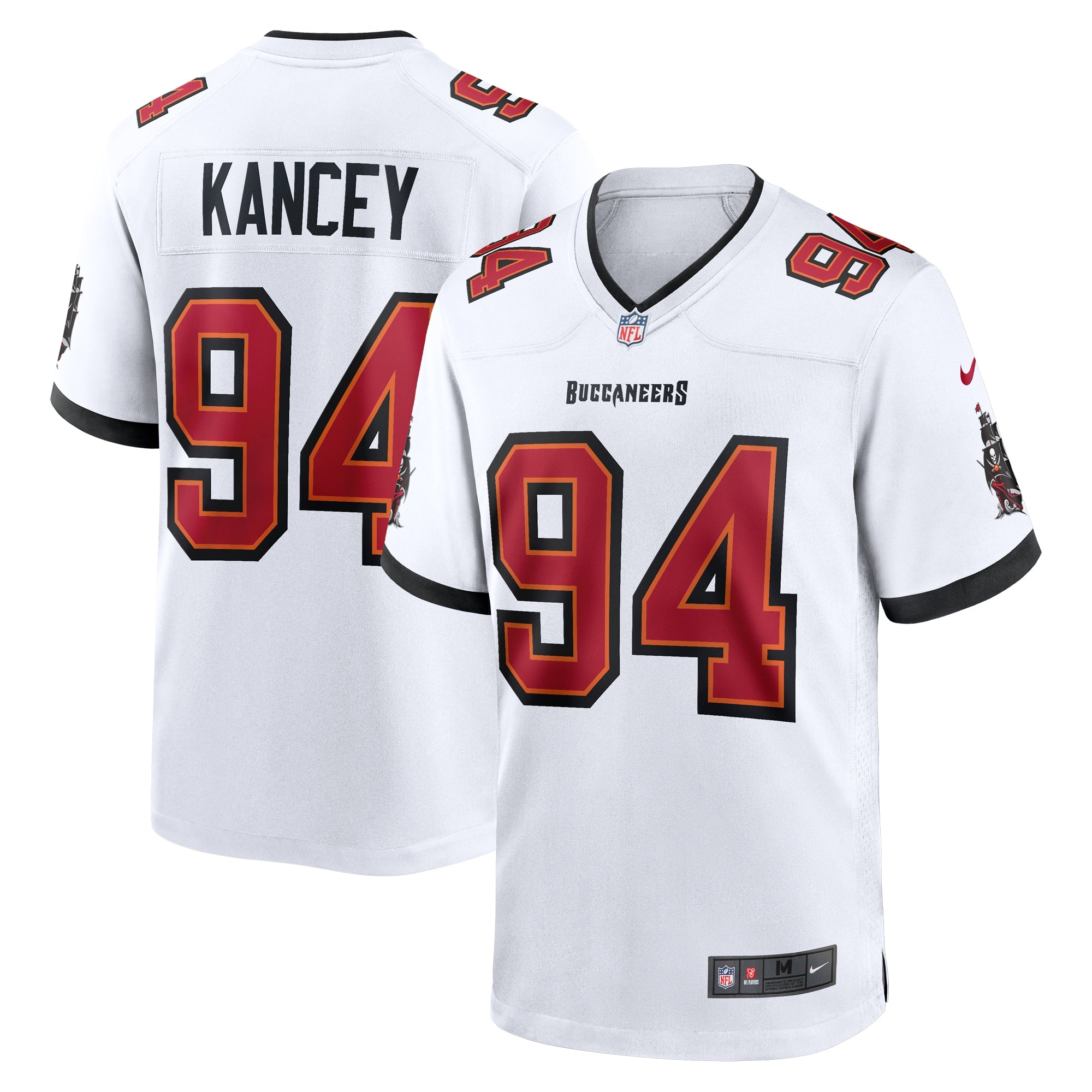 Calijah Kancey Tampa Bay Buccaneers Game Jersey - White | Stitched Football Jersey TJS1065