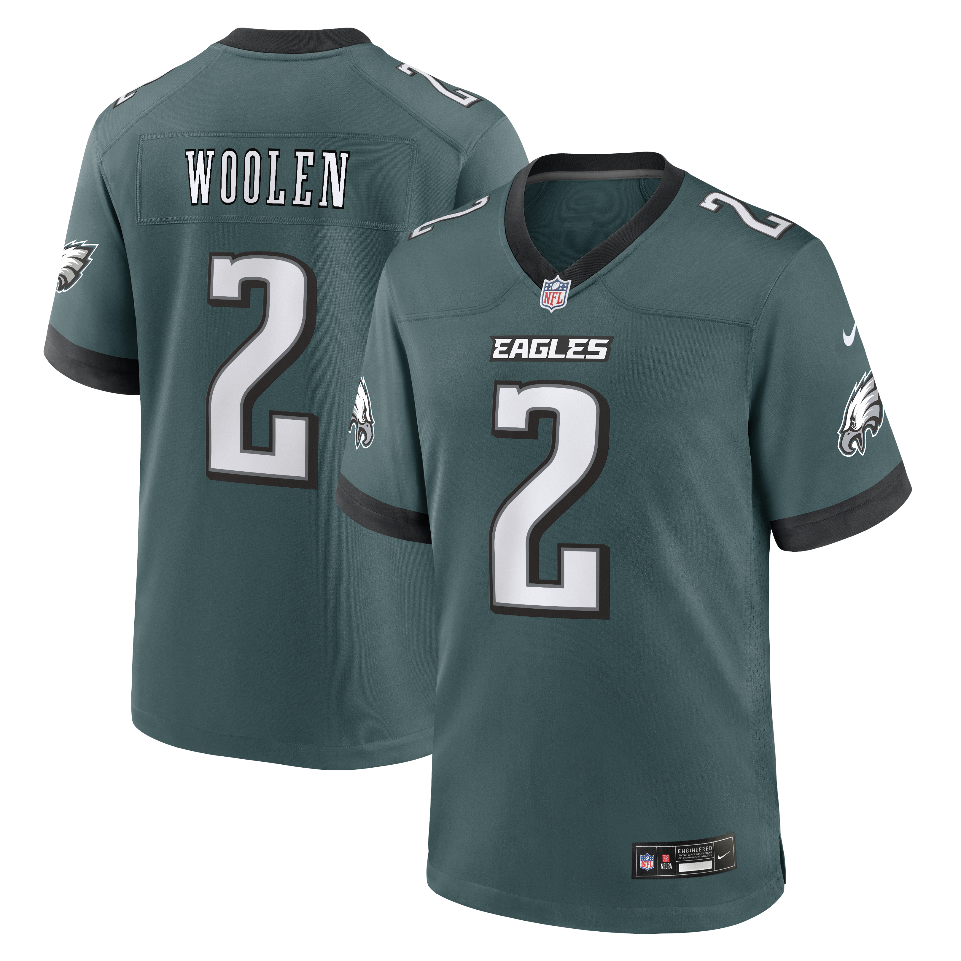 Tariq Woolen Philadelphia Eagles Team Game Jersey - Midnight Green | Stitched Football Jersey TJS1341