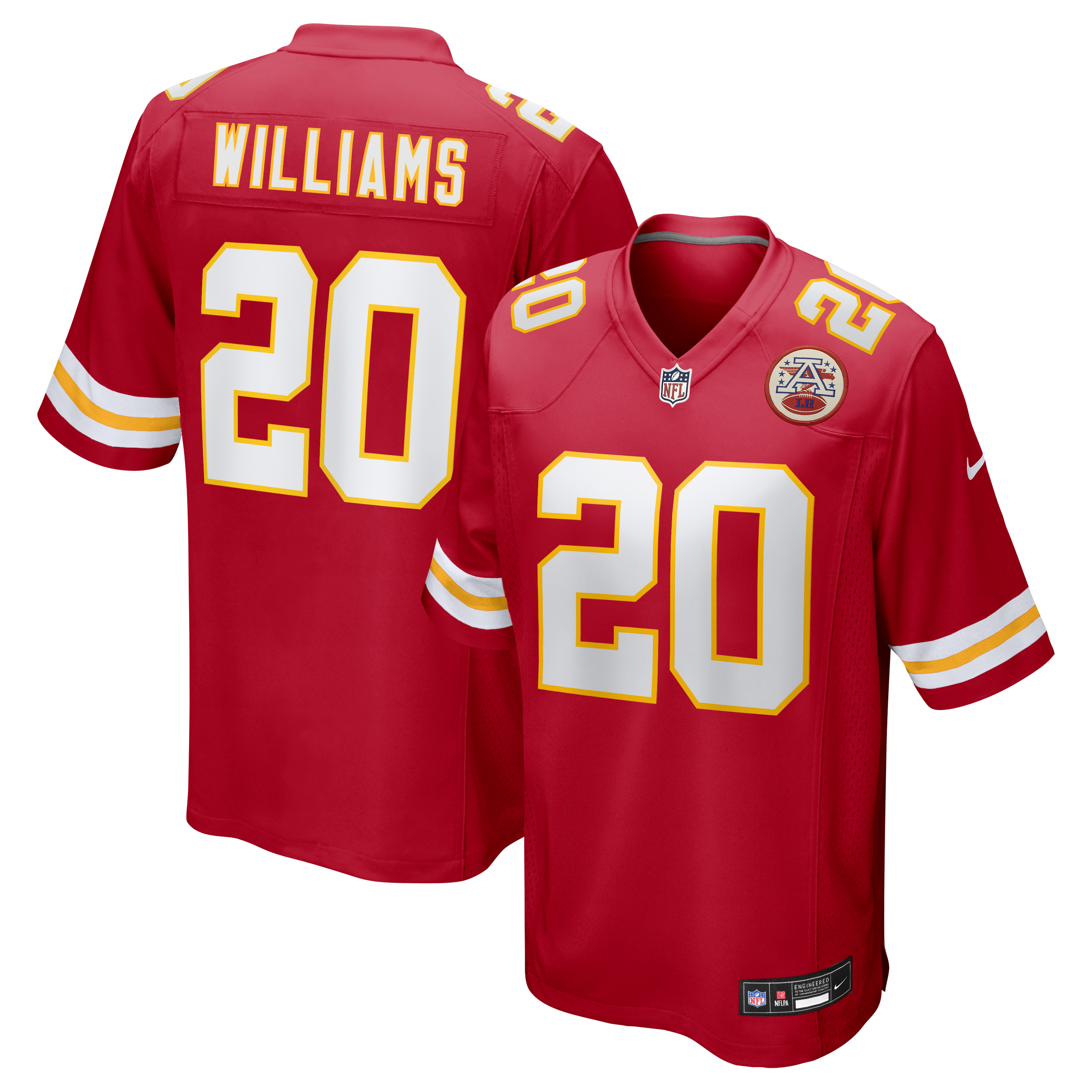 Nohl Williams Kansas City Chiefs Team Game Jersey - Red | Stitched Football Jersey TJS1278