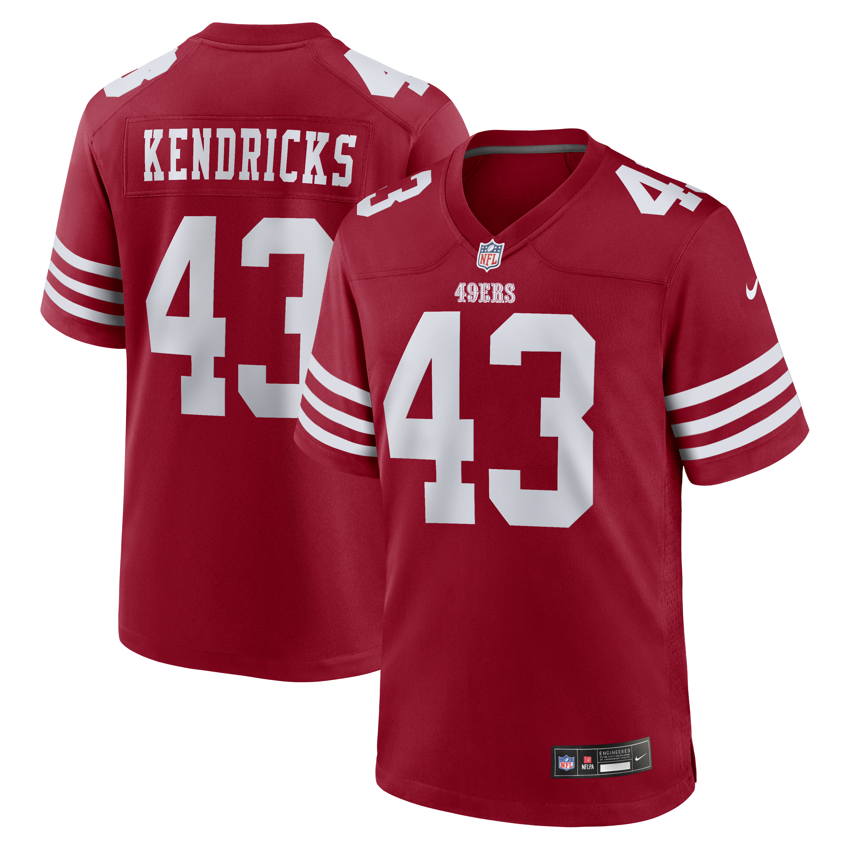 Eric Kendricks San Francisco 49ers Team Game Jersey - Scarlet | Stitched Football Jersey TJS1286