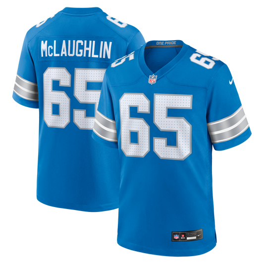 Seth McLaughlin Detroit Lions Team Game Jersey - Blue | Stitched Football Jersey TJS1389