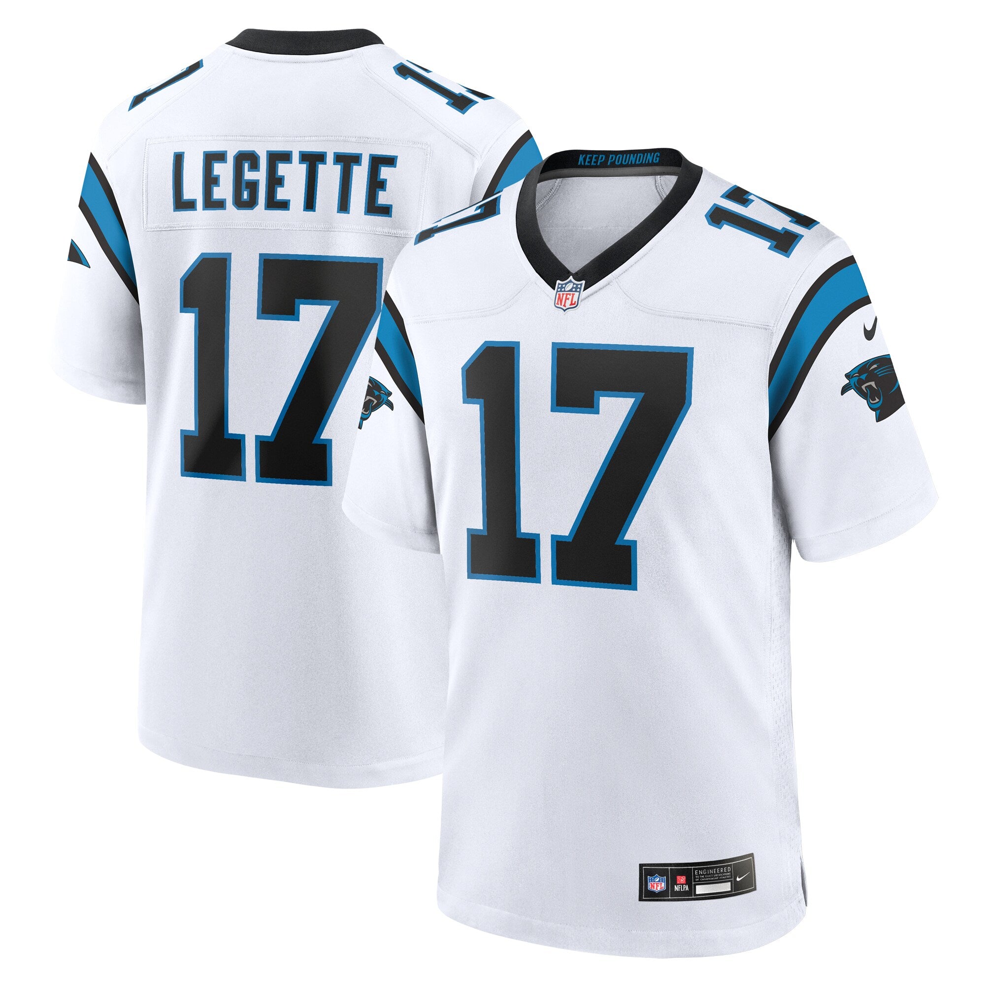 Xavier Legette Carolina Panthers Game Jersey - White | Stitched Football Jersey TJS1282