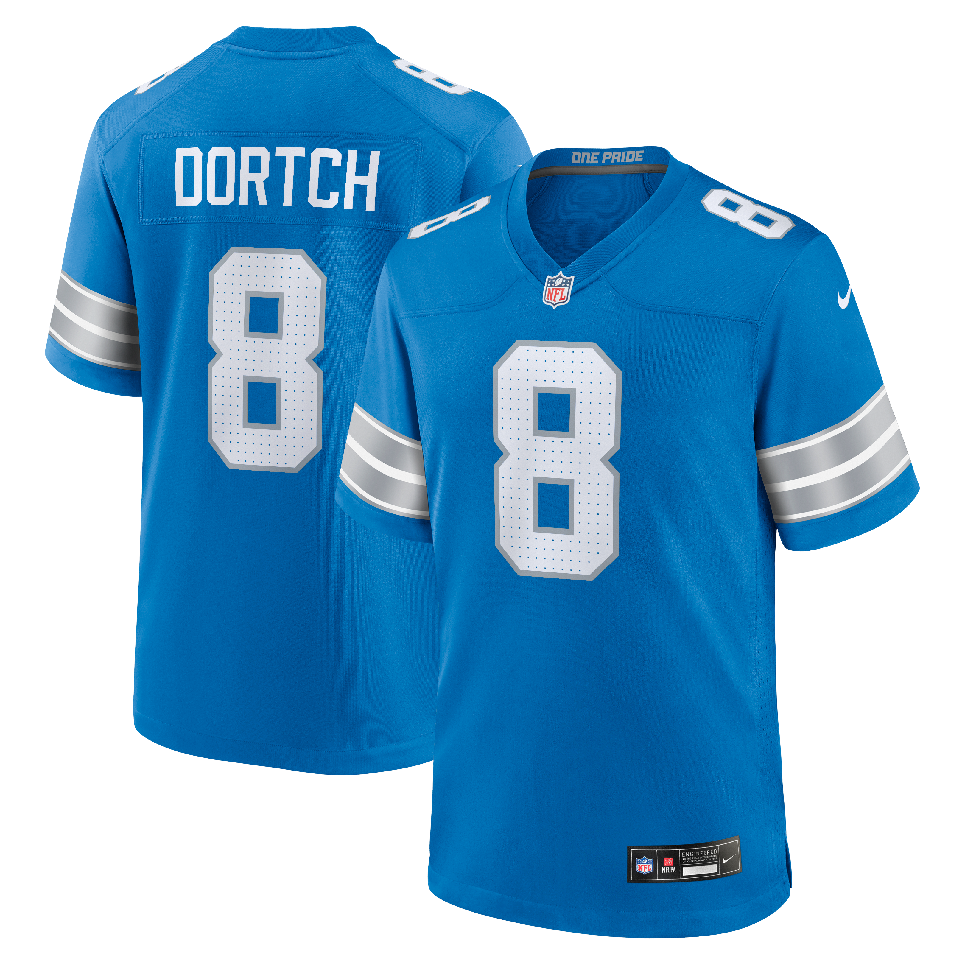Greg Dortch Detroit Lions Team Game Jersey - Blue | Stitched Football Jersey TJS1182