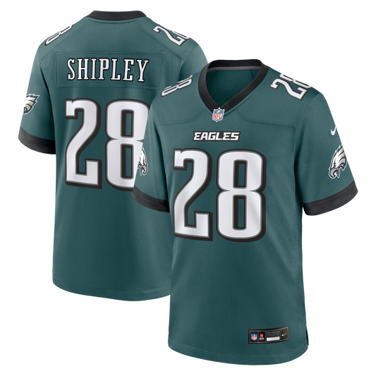 Will Shipley Philadelphia Eagles Team Game Jersey - Midnight Green | Stitched Football Jersey TJS1248