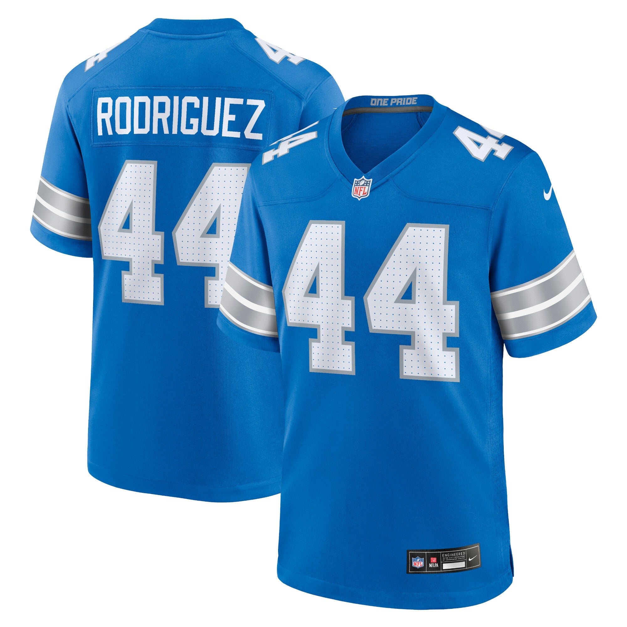 Malcolm Rodriguez Detroit Lions Game Jersey - Blue | Stitched Football Jersey TJS1361
