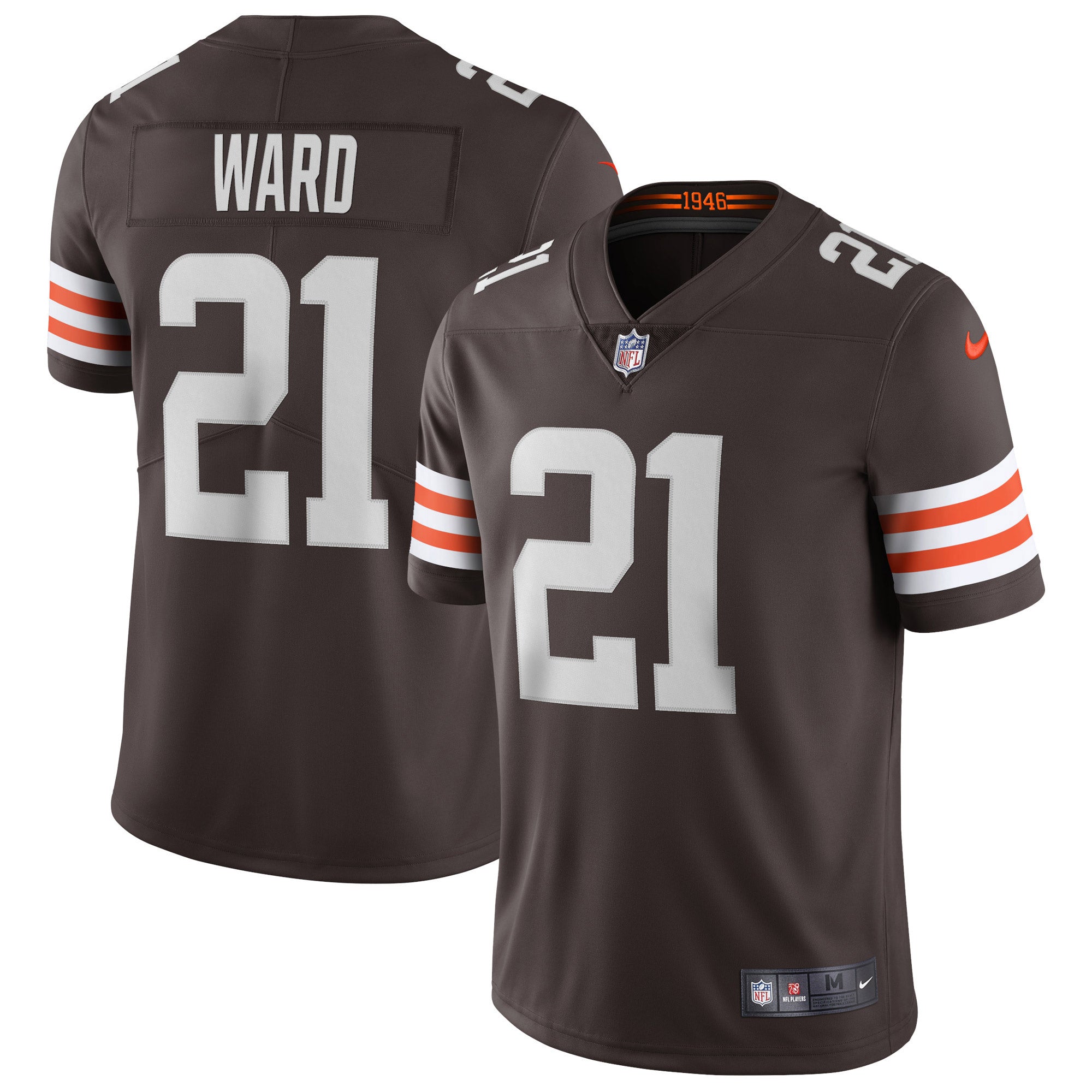 Denzel Ward Cleveland Browns Vapor Limited Jersey - Brown | Stitched Football Jersey TJS1226