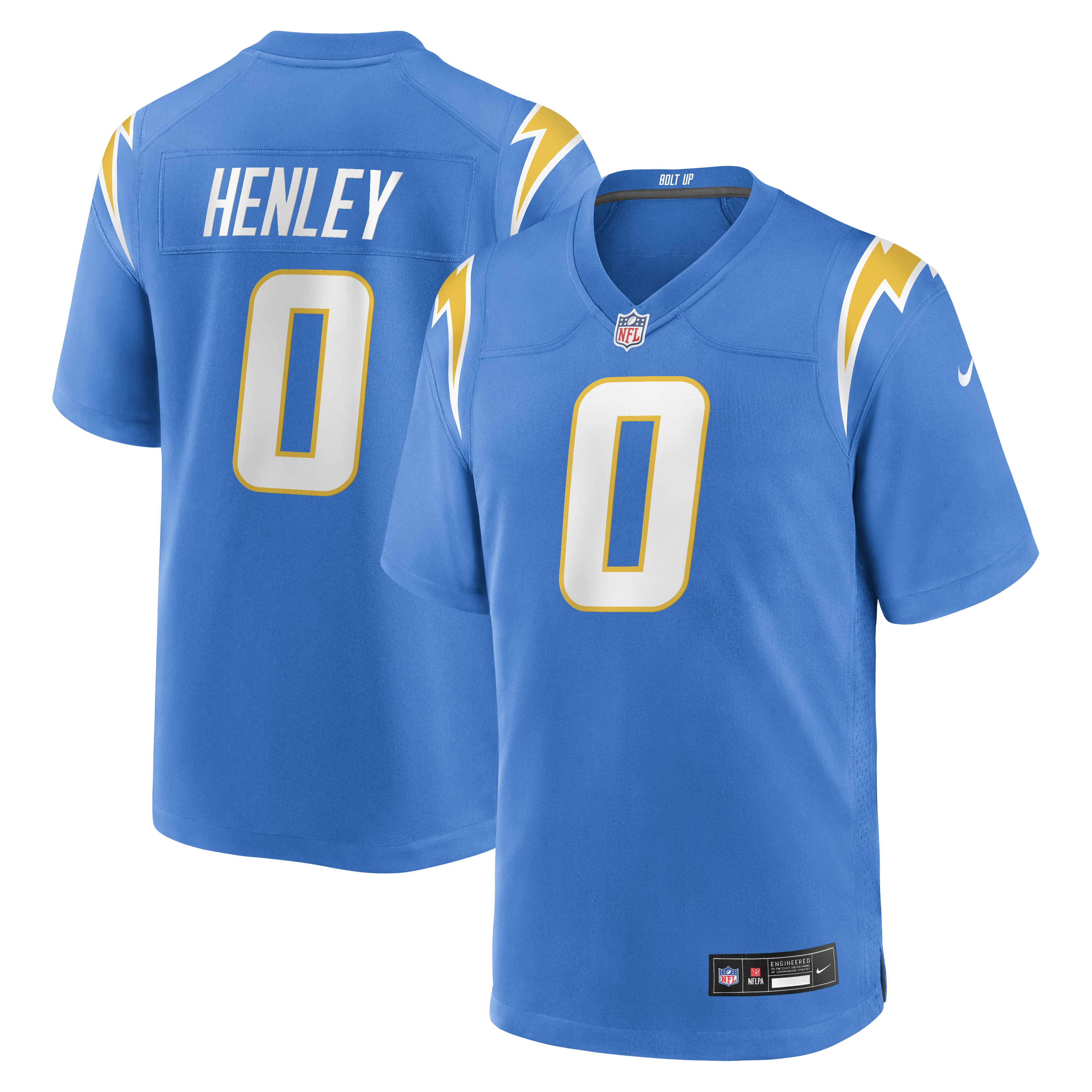 Daiyan Henley Los Angeles Chargers Team Game Jersey - Powder Blue | Stitched Football Jersey TJS1376