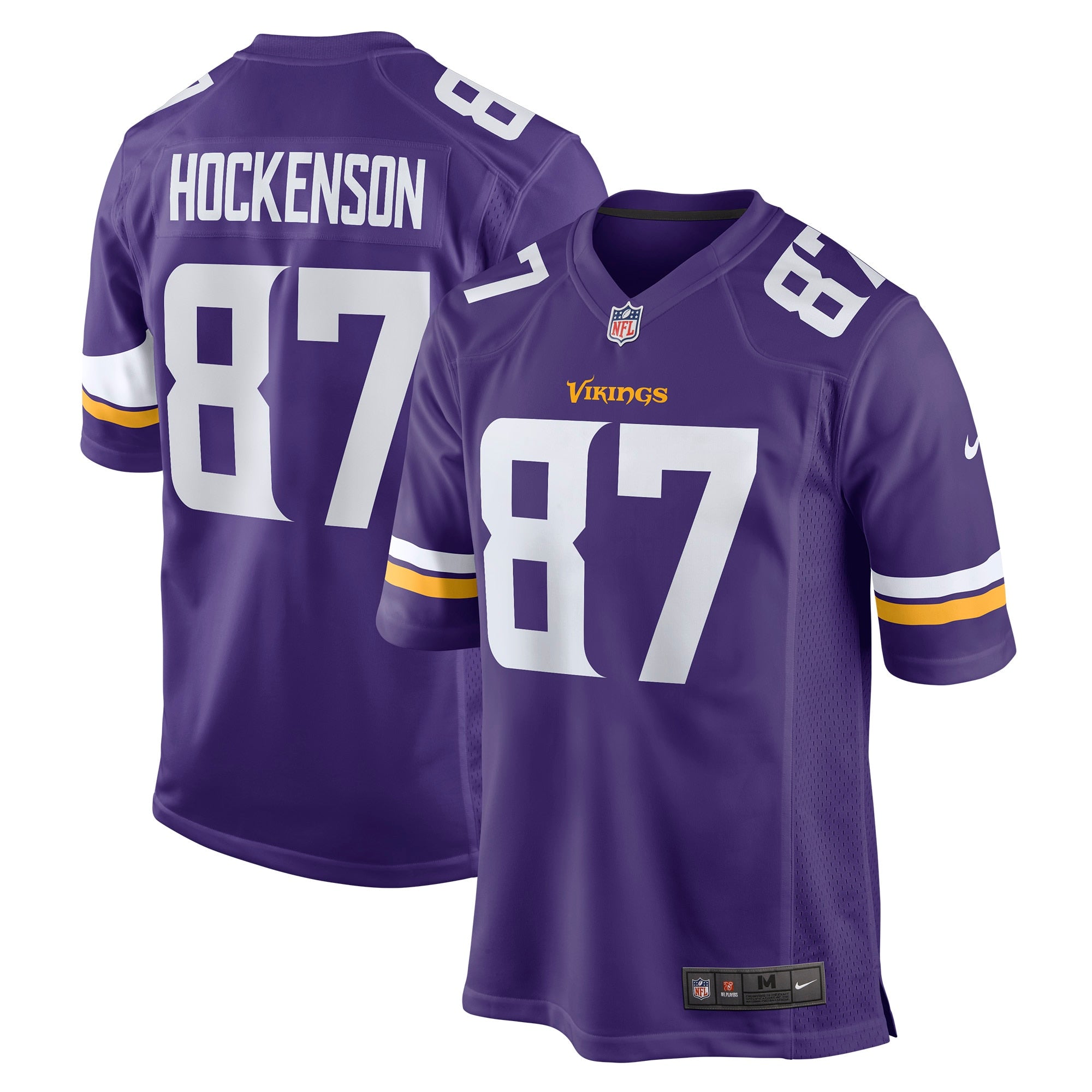 T.J. Hockenson Minnesota Vikings Game Player Jersey - Purple | Stitched Football Jersey TJS1239