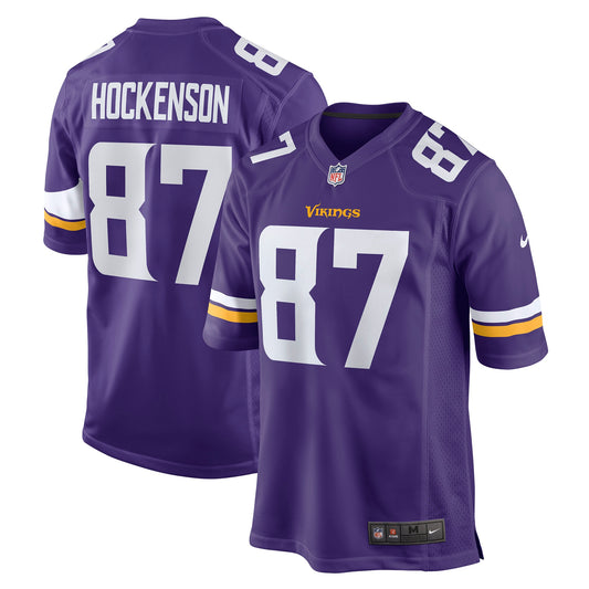 T.J. Hockenson Minnesota Vikings Game Player Jersey - Purple | Stitched Football Jersey TJS1239