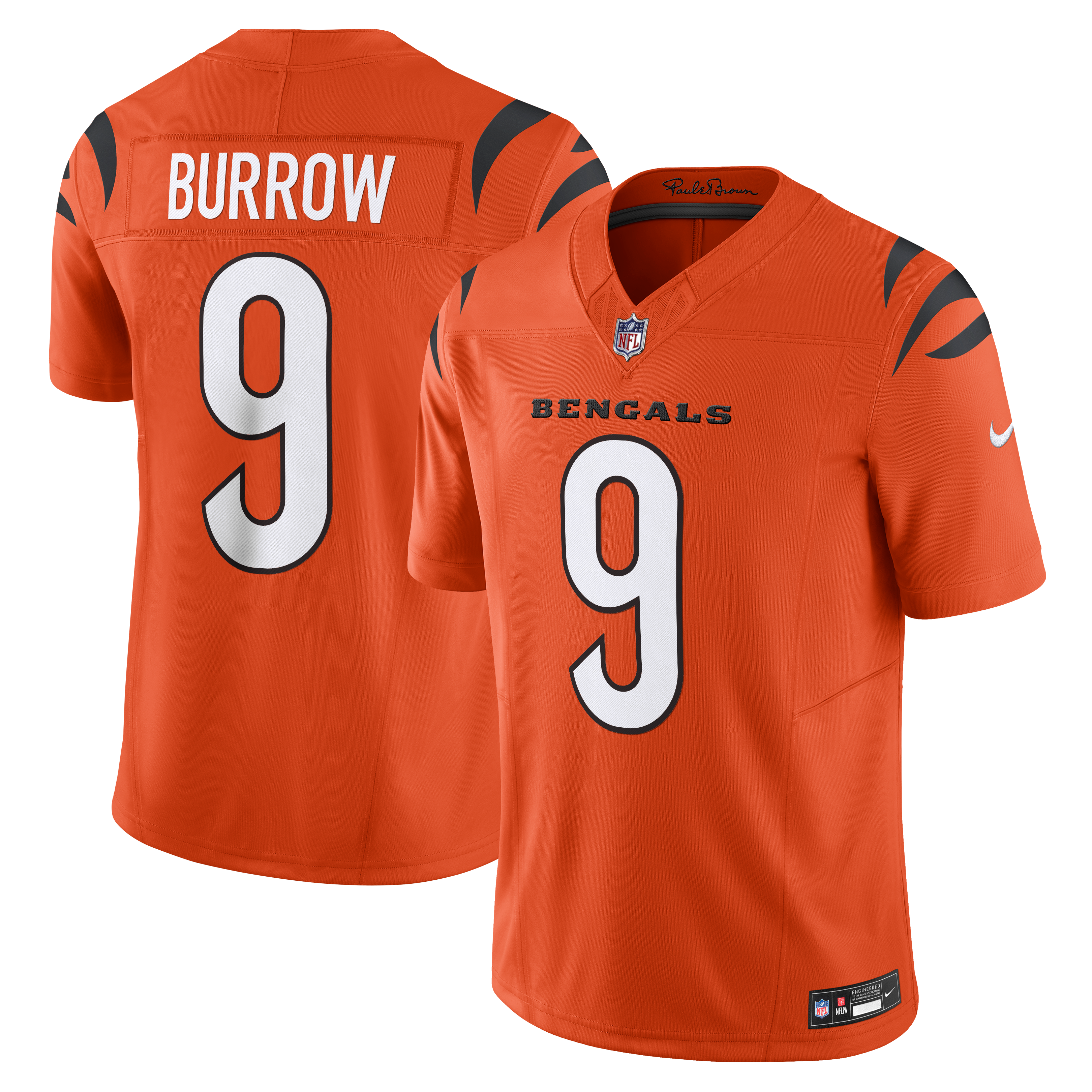 Joe Burrow Cincinnati Bengals Vapor F.U.S.E. Limited Jersey - Orange | Stitched Football Jersey TJS1363