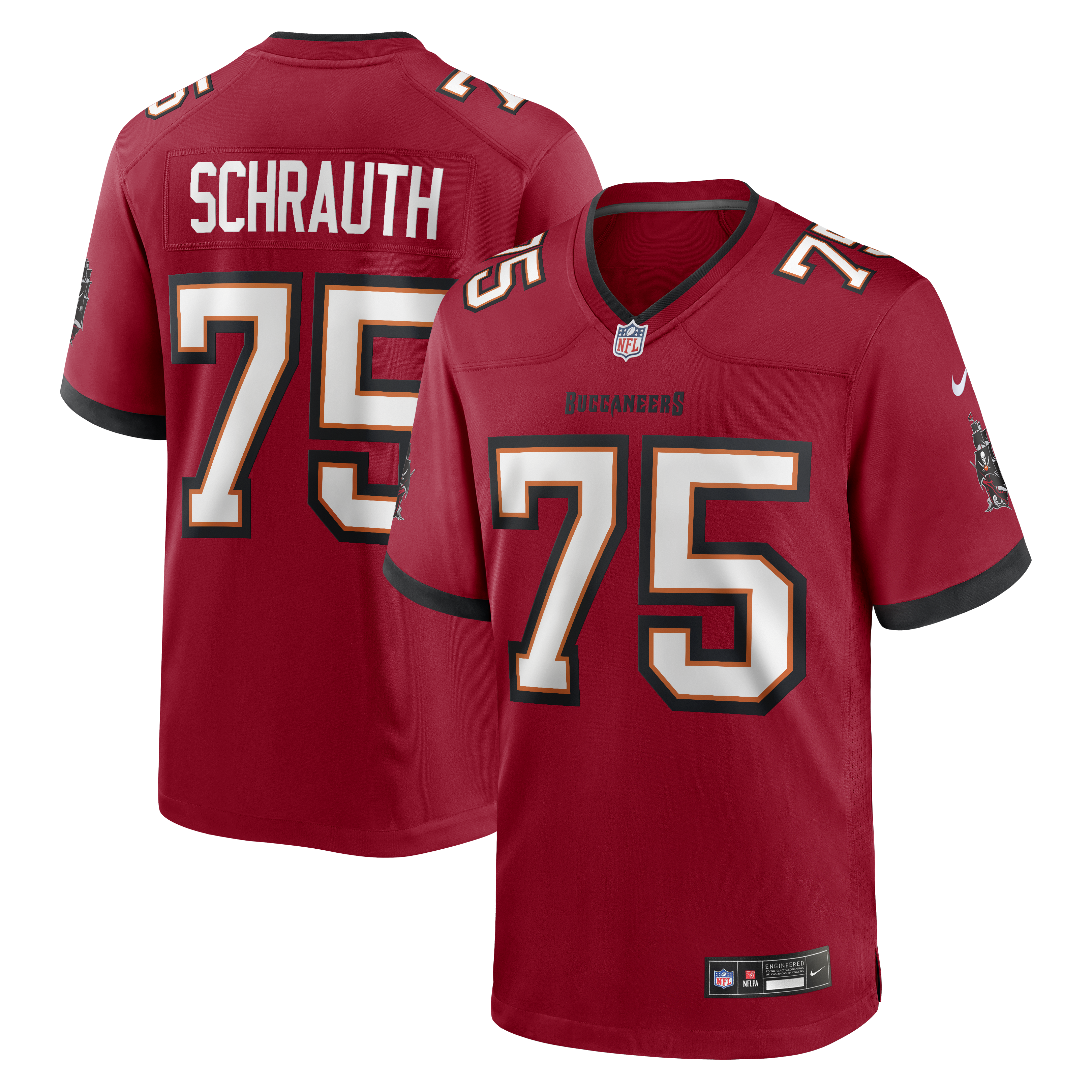 Billy Schrauth Tampa Bay Buccaneers Team Game Jersey - Red | Stitched Football Jersey TJS1200
