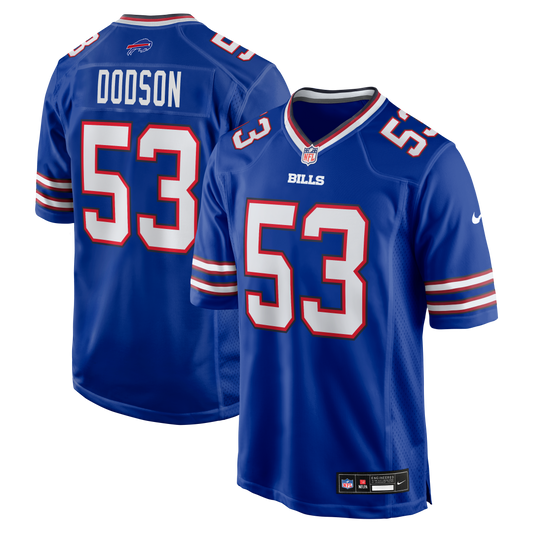 Tyrel Dodson Buffalo Bills Game Player Jersey - Royal | Stitched Football Jersey TJS1255