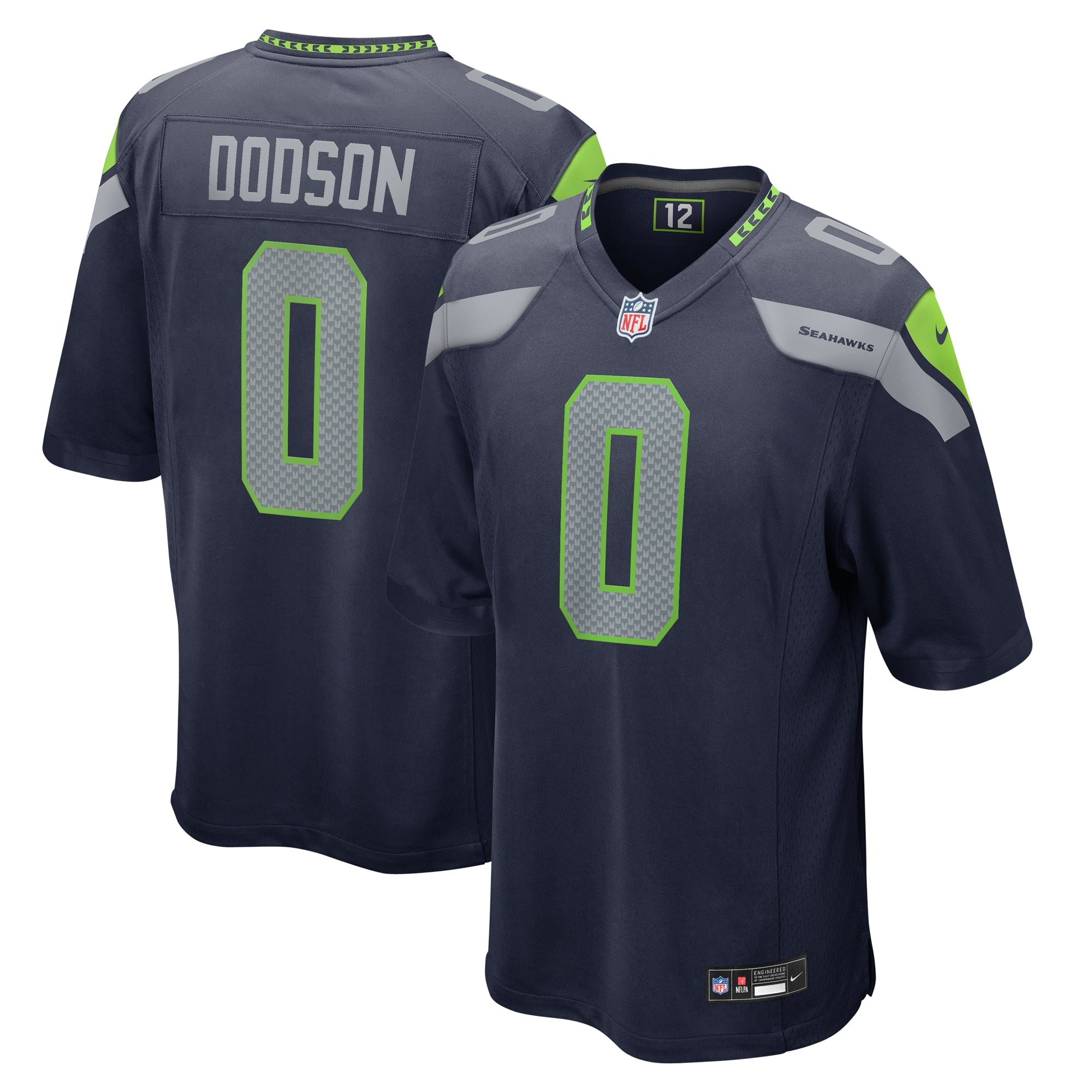 Tyrel Dodson Seattle Seahawks Game Jersey - College Navy | Stitched Football Jersey TJS1339
