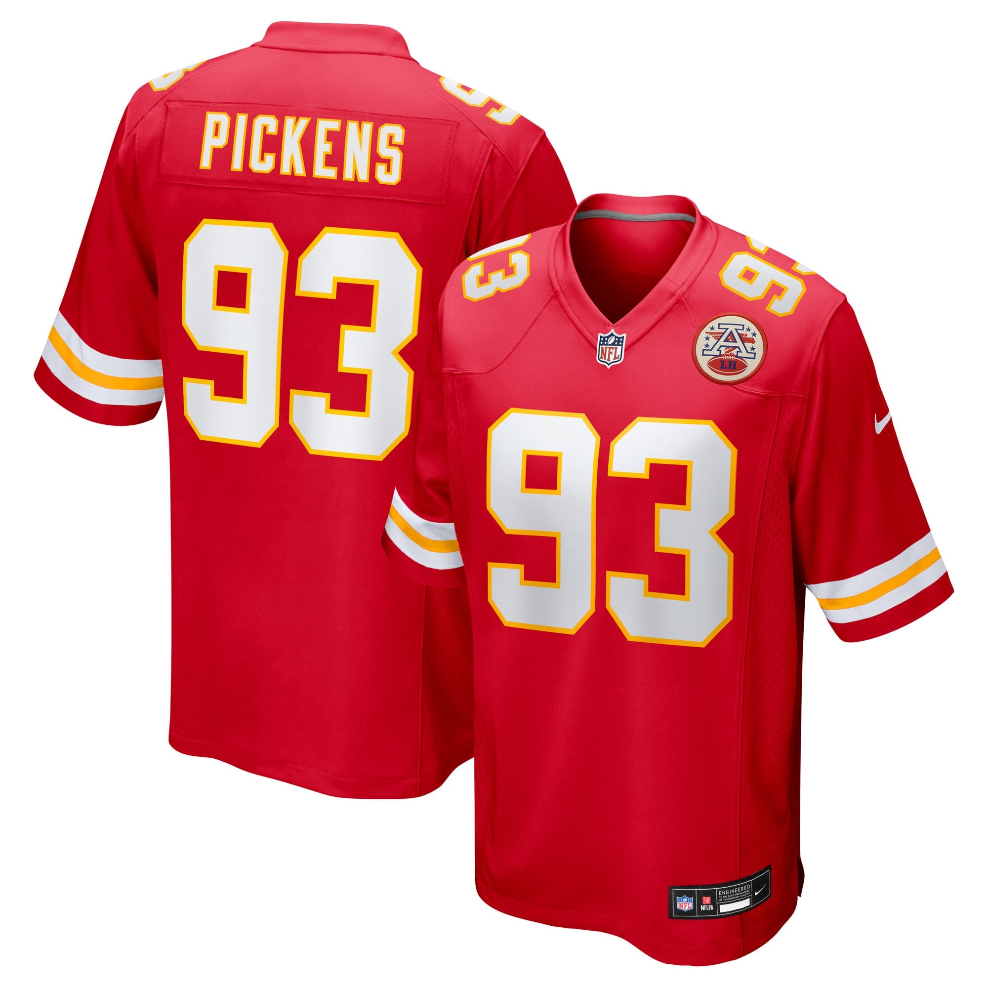 Zacch Pickens Kansas City Chiefs Team Game Jersey - Red | Stitched Football Jersey TJS1135