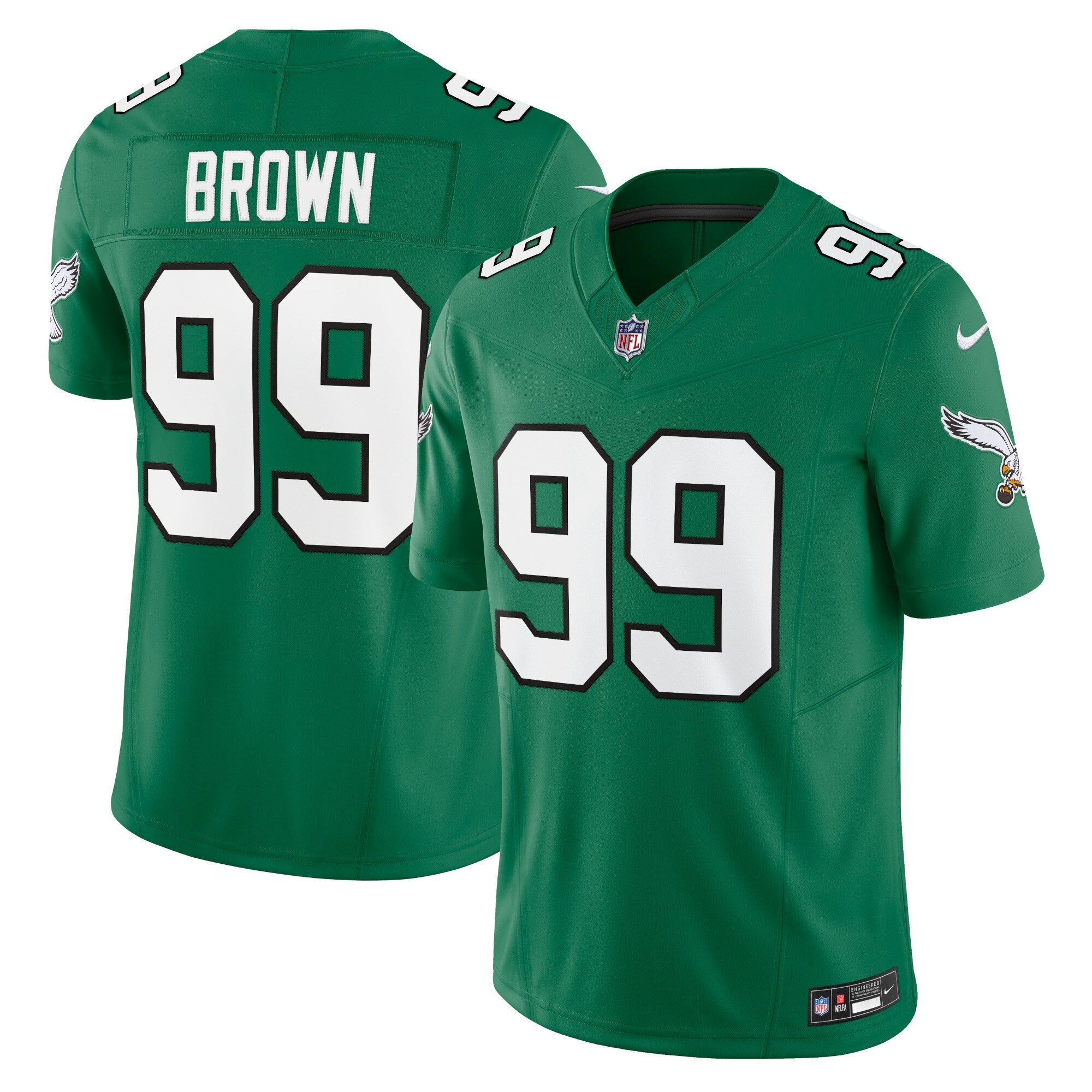 Jerome Brown Philadelphia Eagles Alternate Vapor F.U.S.E. Limited Jersey - Kelly Green | Stitched Football Jersey TJS1395