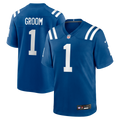 Number 1 Groom Indianapolis Colts Game Jersey - Royal | Stitched Football Jersey TJS1229