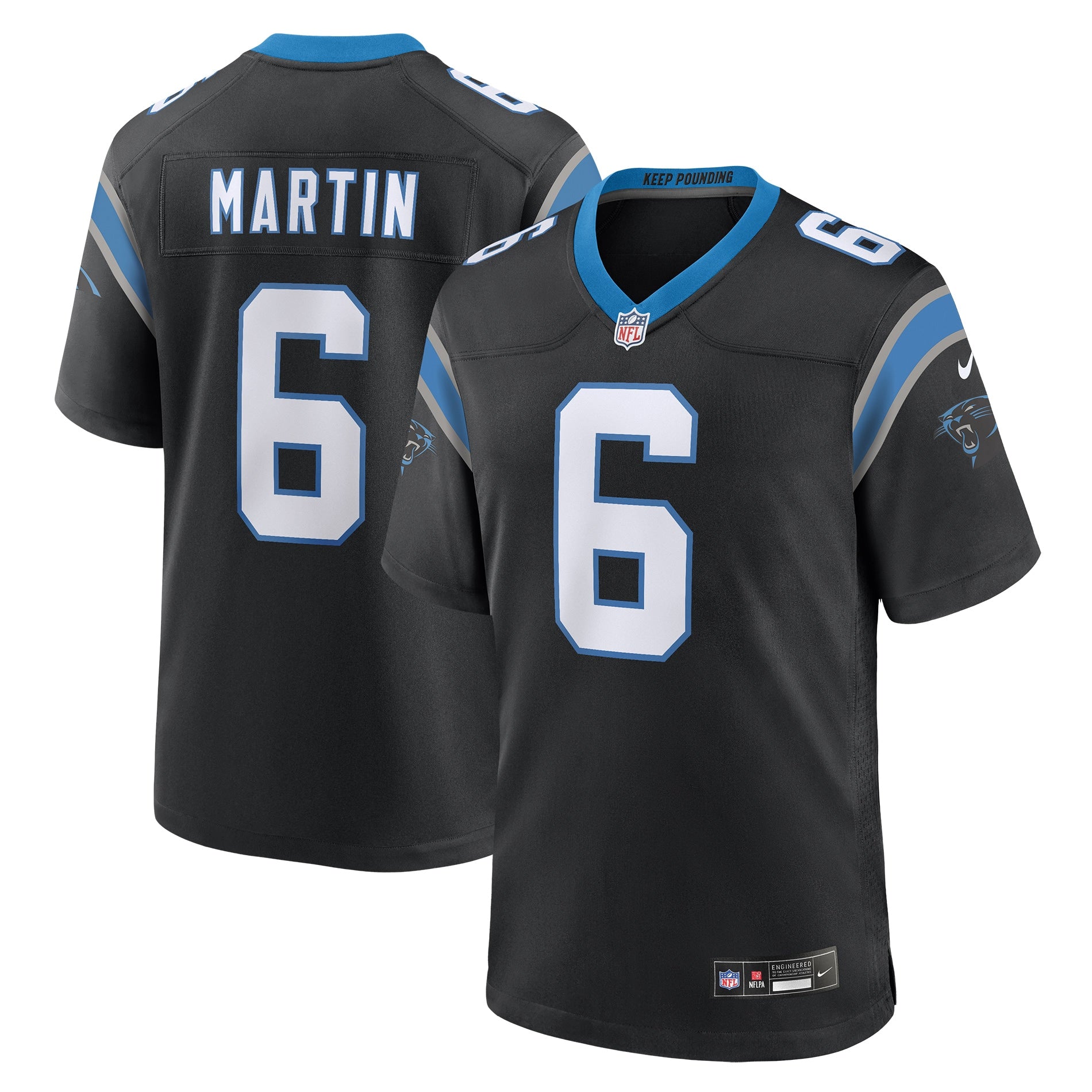 Sam Martin Carolina Panthers Team Game Jersey - Black | Stitched Football Jersey TJS1338