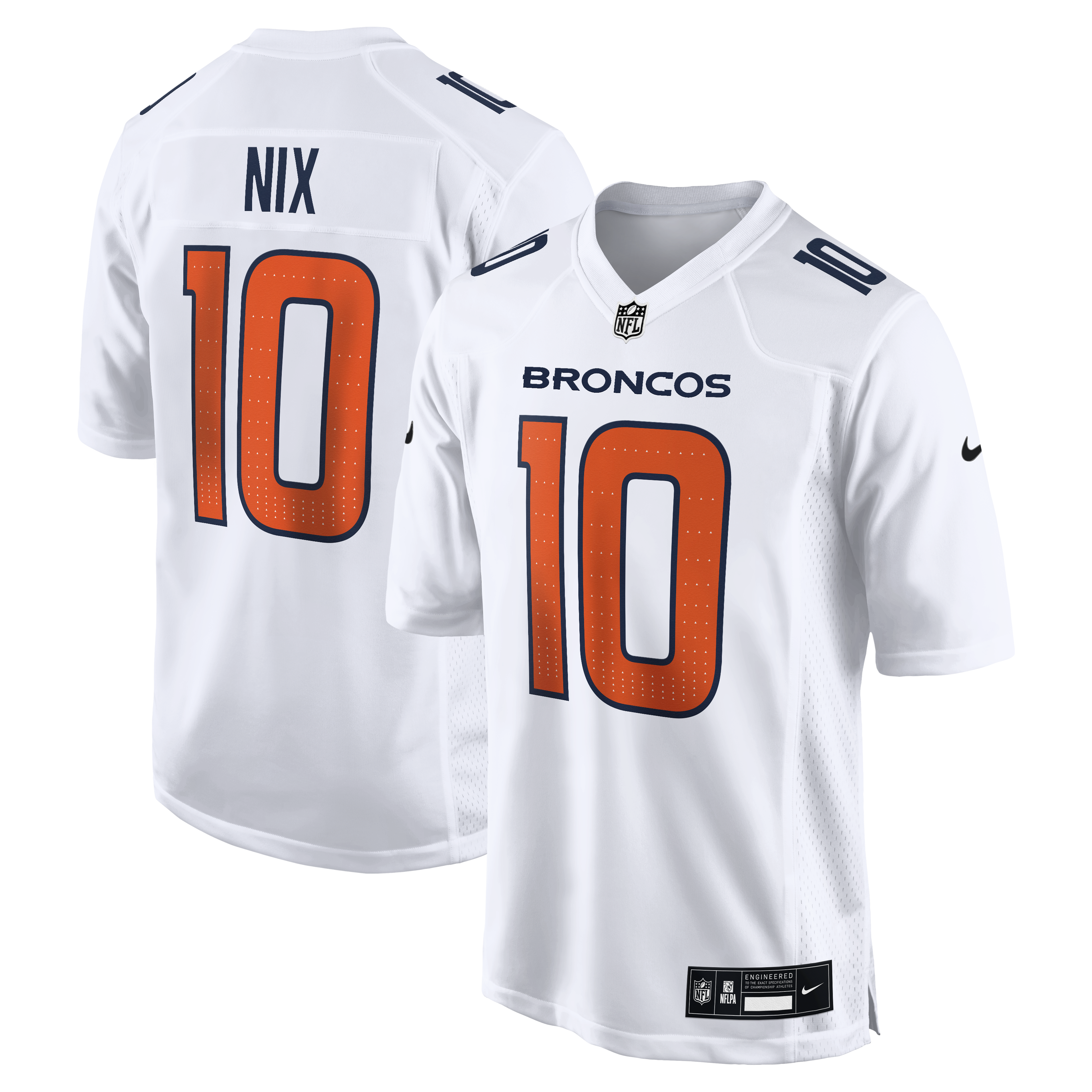 Bo Nix Denver Broncos Tundra Fashion Game Jersey - White | Stitched Football Jersey TJS1260