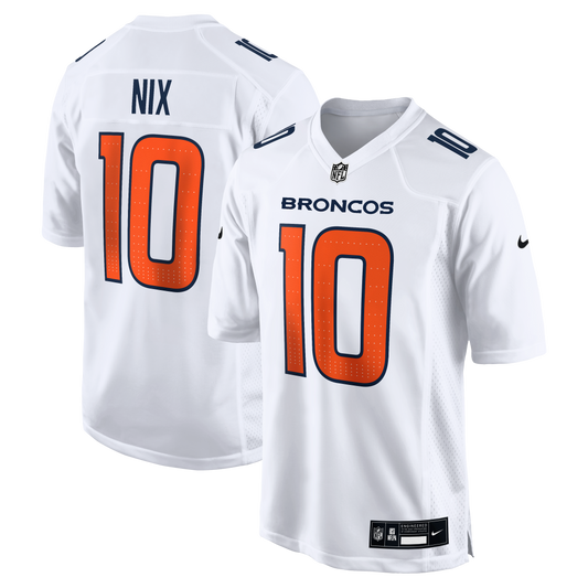 Bo Nix Denver Broncos Tundra Fashion Game Jersey - White | Stitched Football Jersey TJS1260