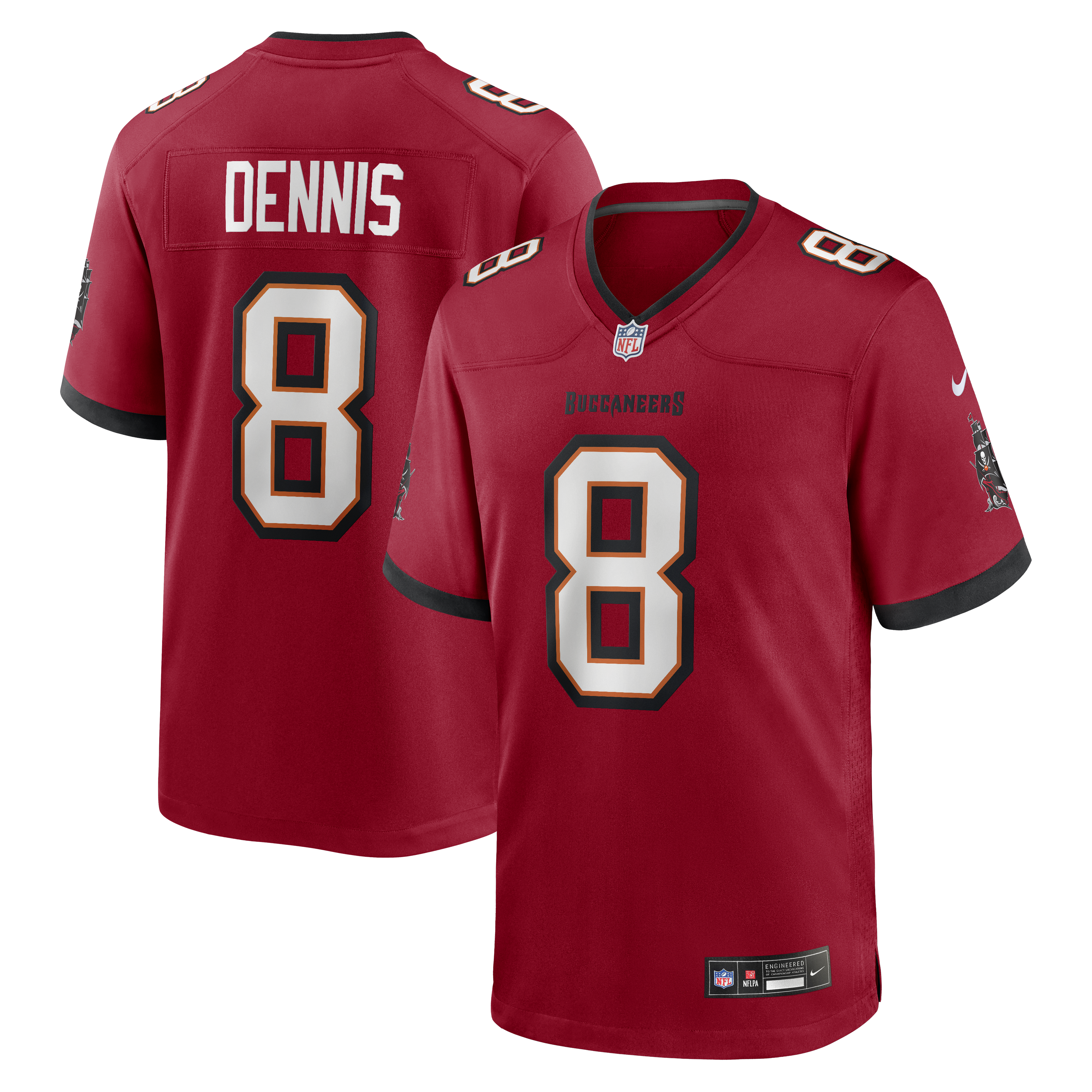 SirVocea Dennis Tampa Bay Buccaneers Game Jersey - Red | Stitched Football Jersey TJS1150