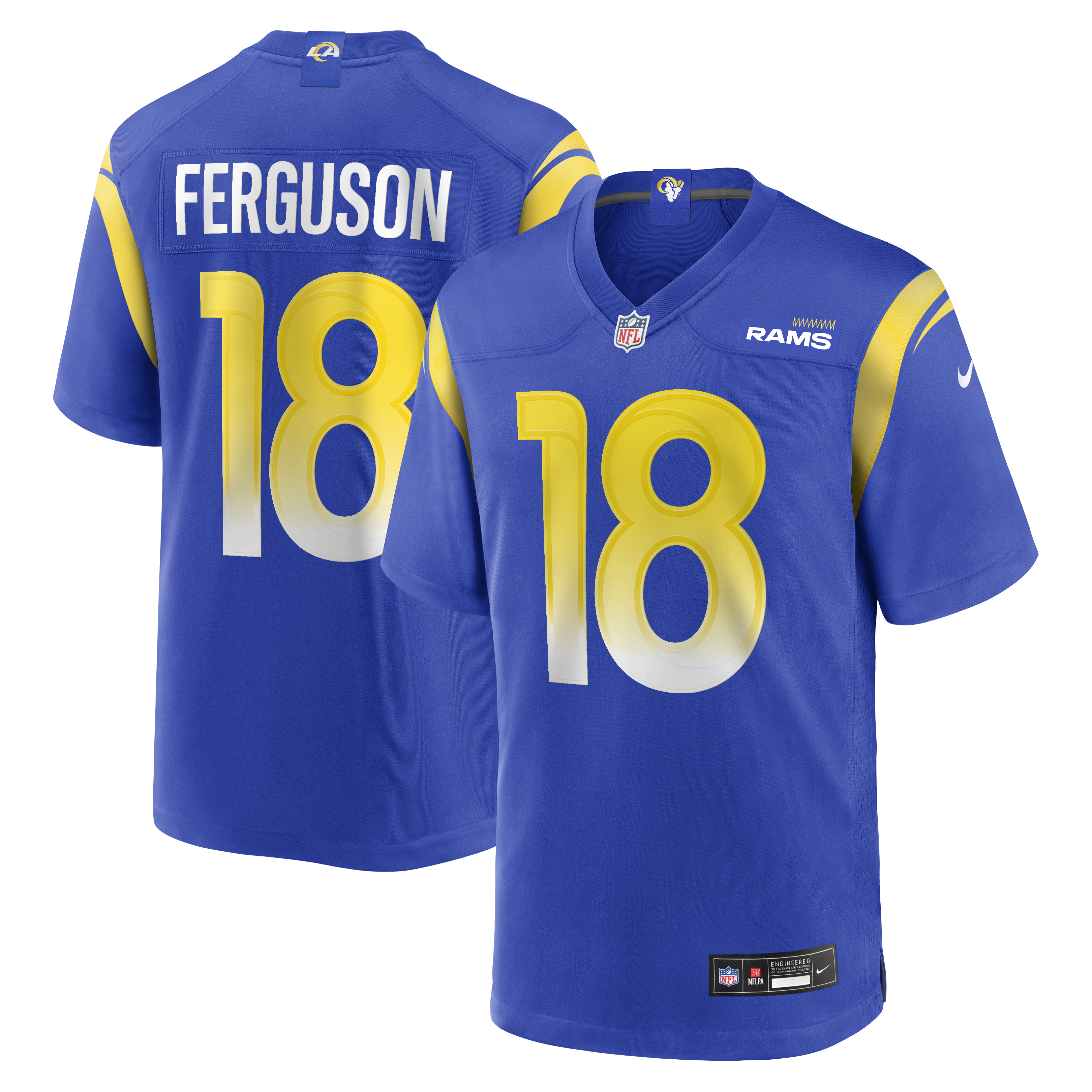 Terrance Ferguson Los Angeles Rams Team Game Jersey - Royal | Stitched Football Jersey TJS1251