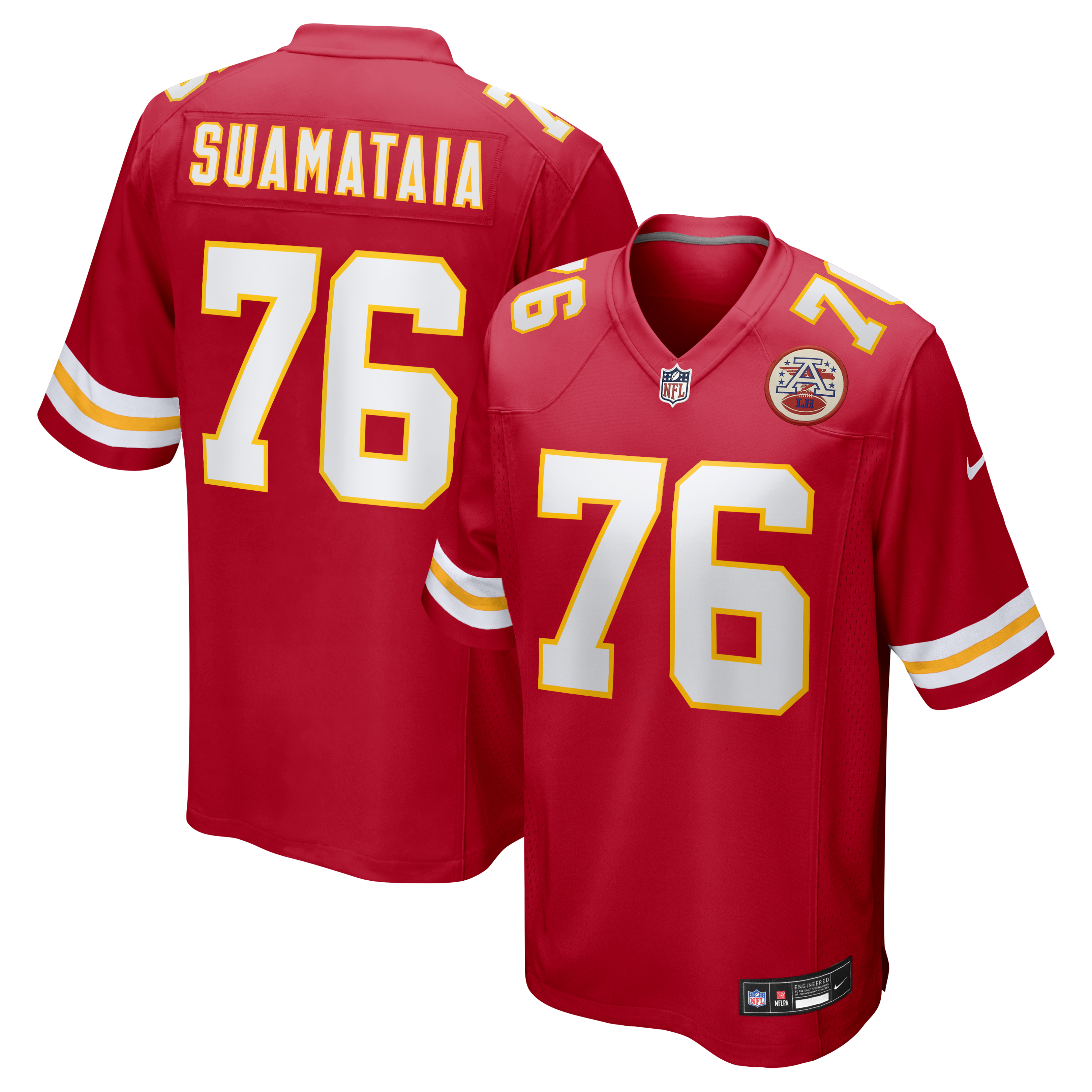 Kingsley Suamataia Kansas City Chiefs Game Jersey - Red | Stitched Football Jersey TJS1156